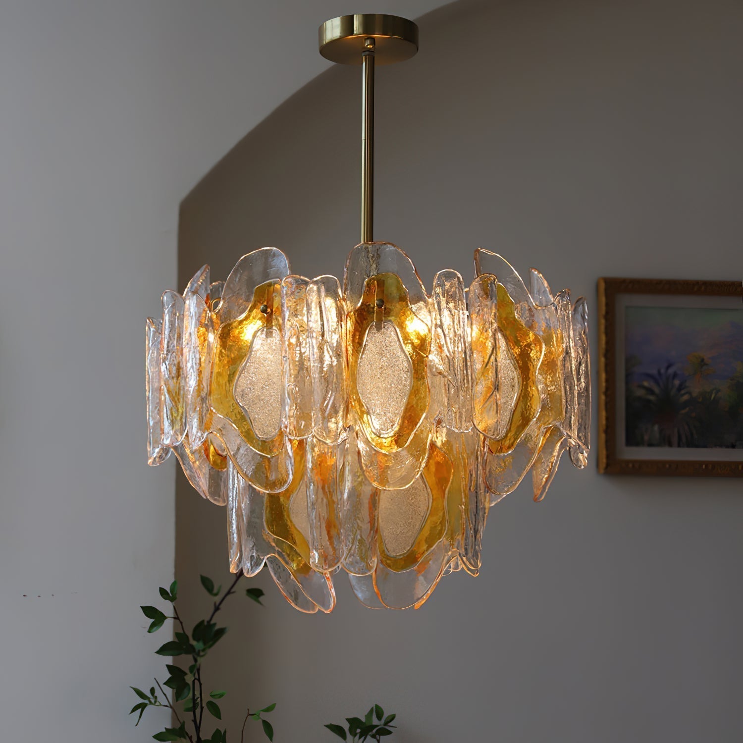 Zecaryra Postmodern Luxury Glass Chandelier - Lamp Copper