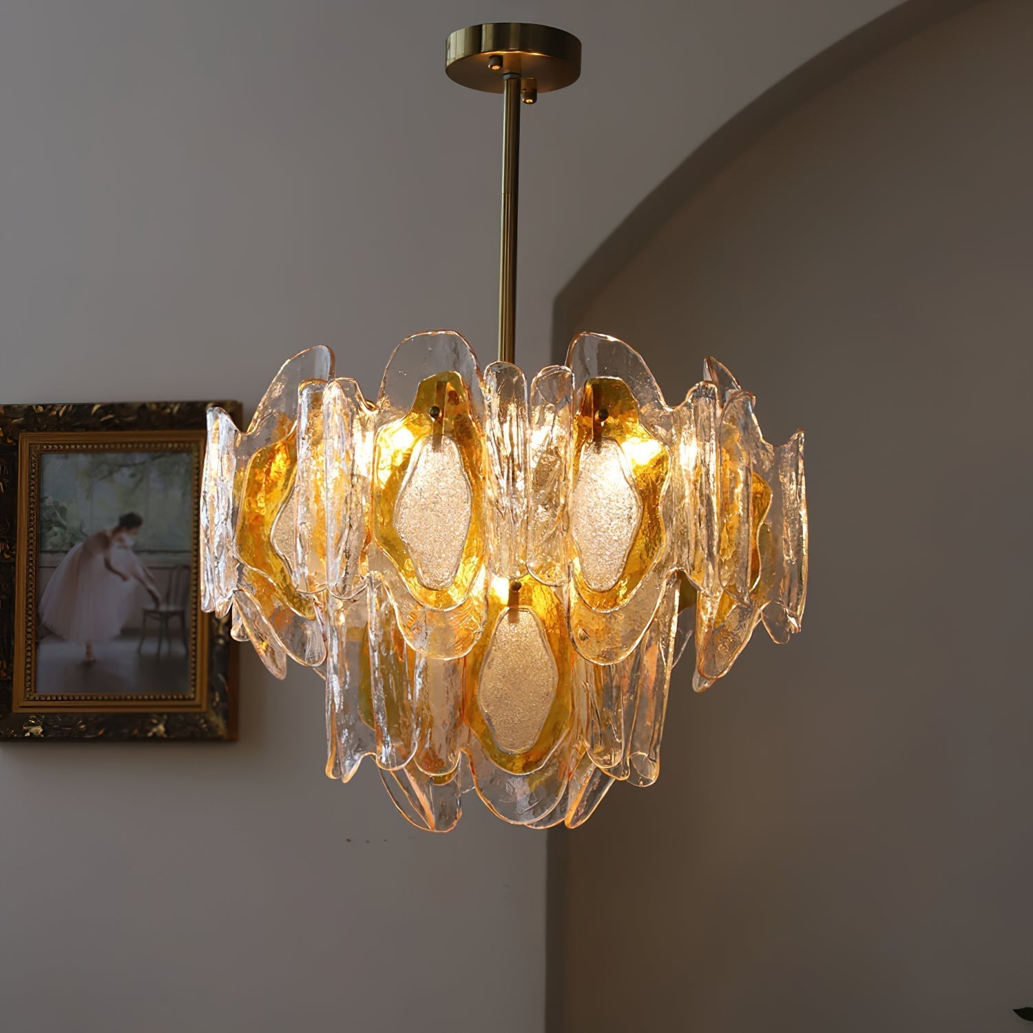 Zecaryra Postmodern Luxury Glass Chandelier - Lamp Copper
