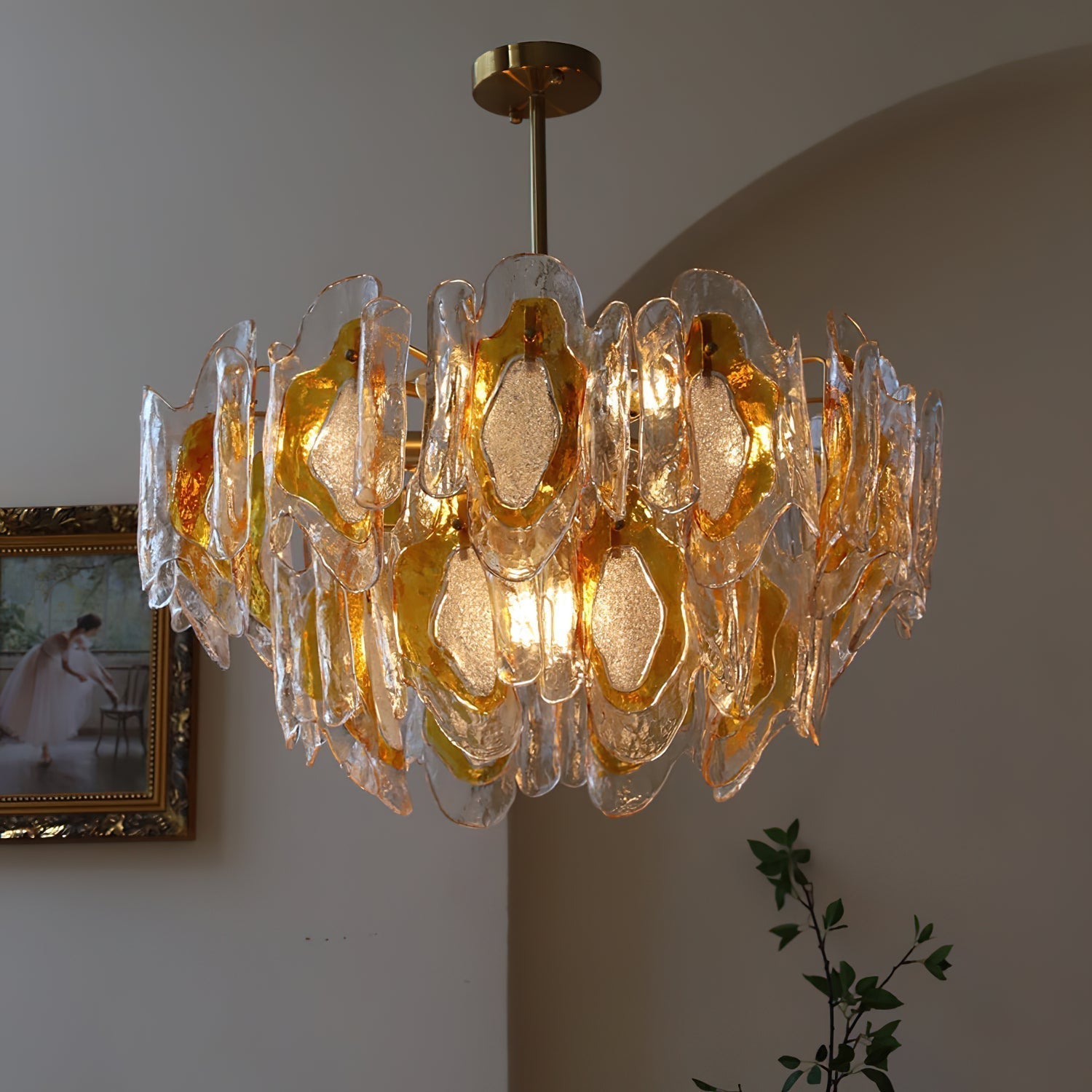 Zecaryra Postmodern Luxury Glass Chandelier - Lamp Copper