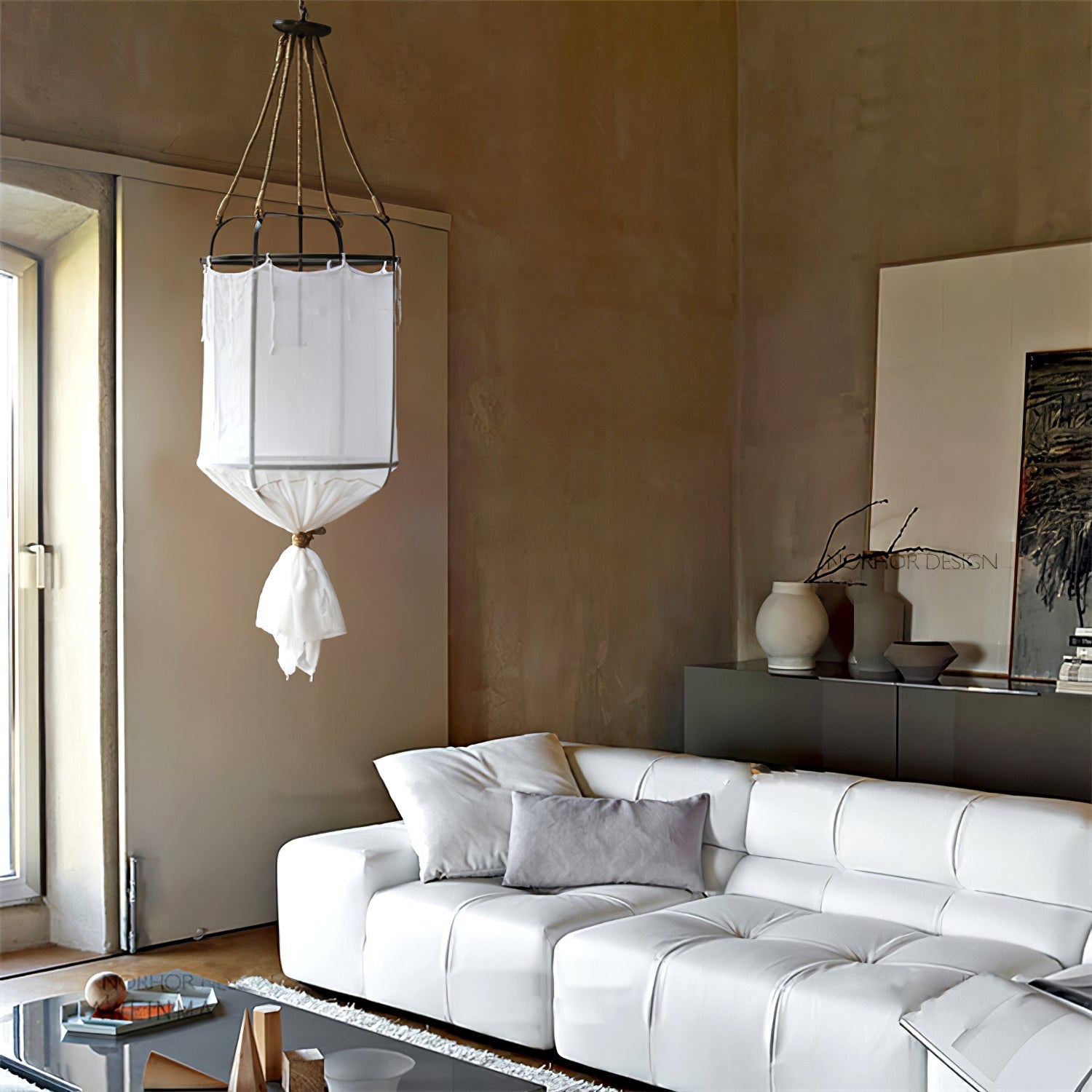Provence Linen Pendant Light - Letslighting