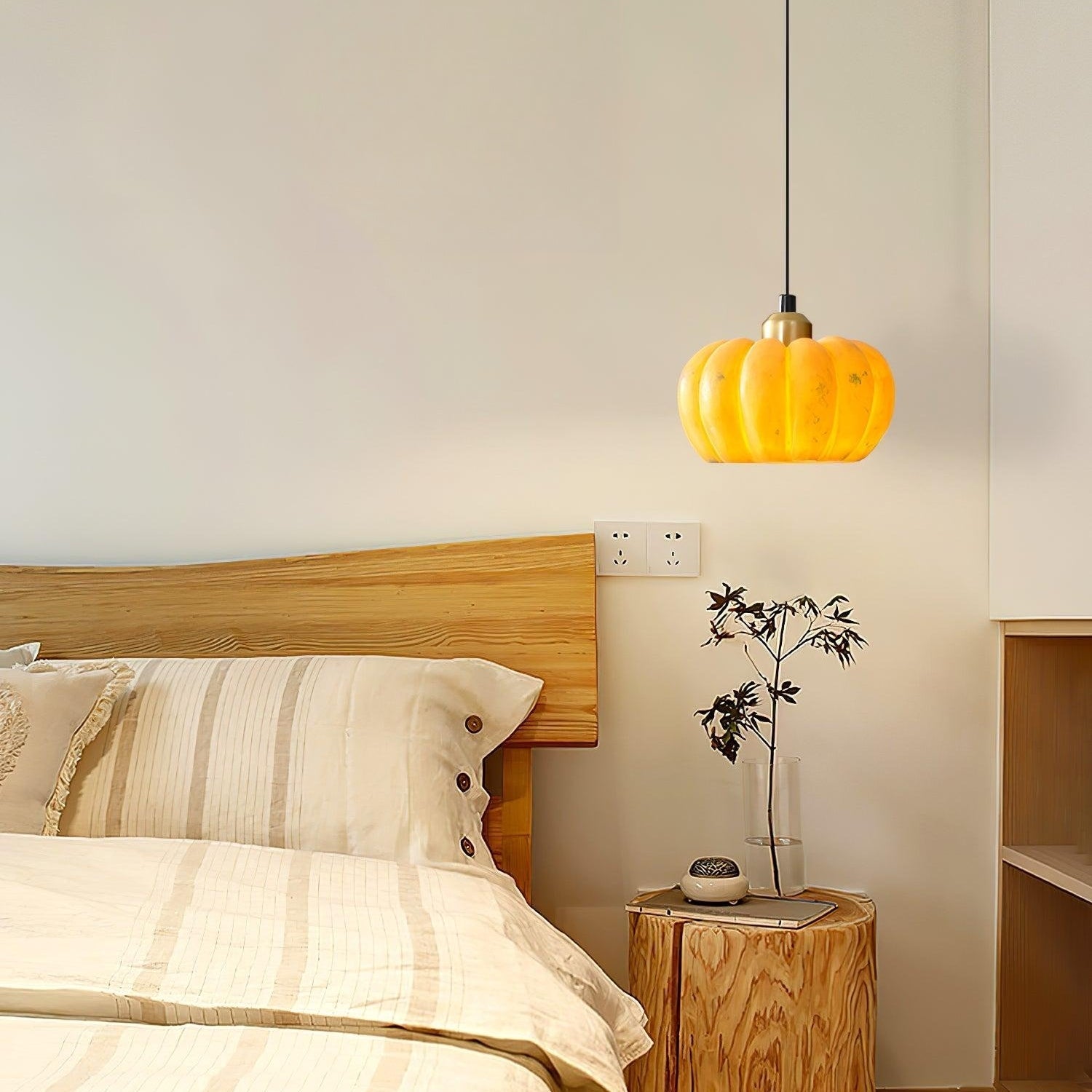 Arisha Calabaza Lámpara Colgante Resina Dormitorio Comedor