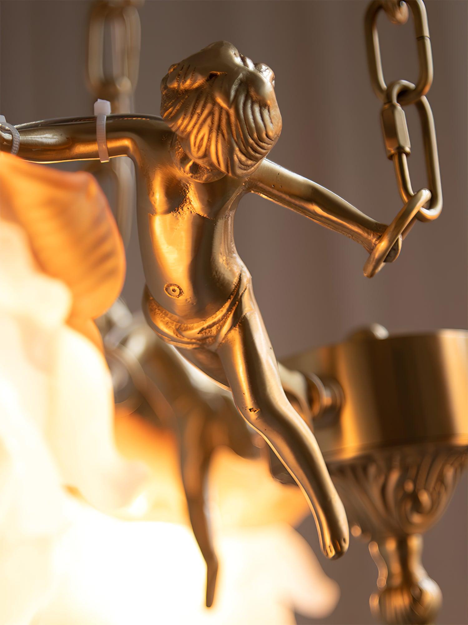 Putti Statuettes Brass Suspension - Letslighting