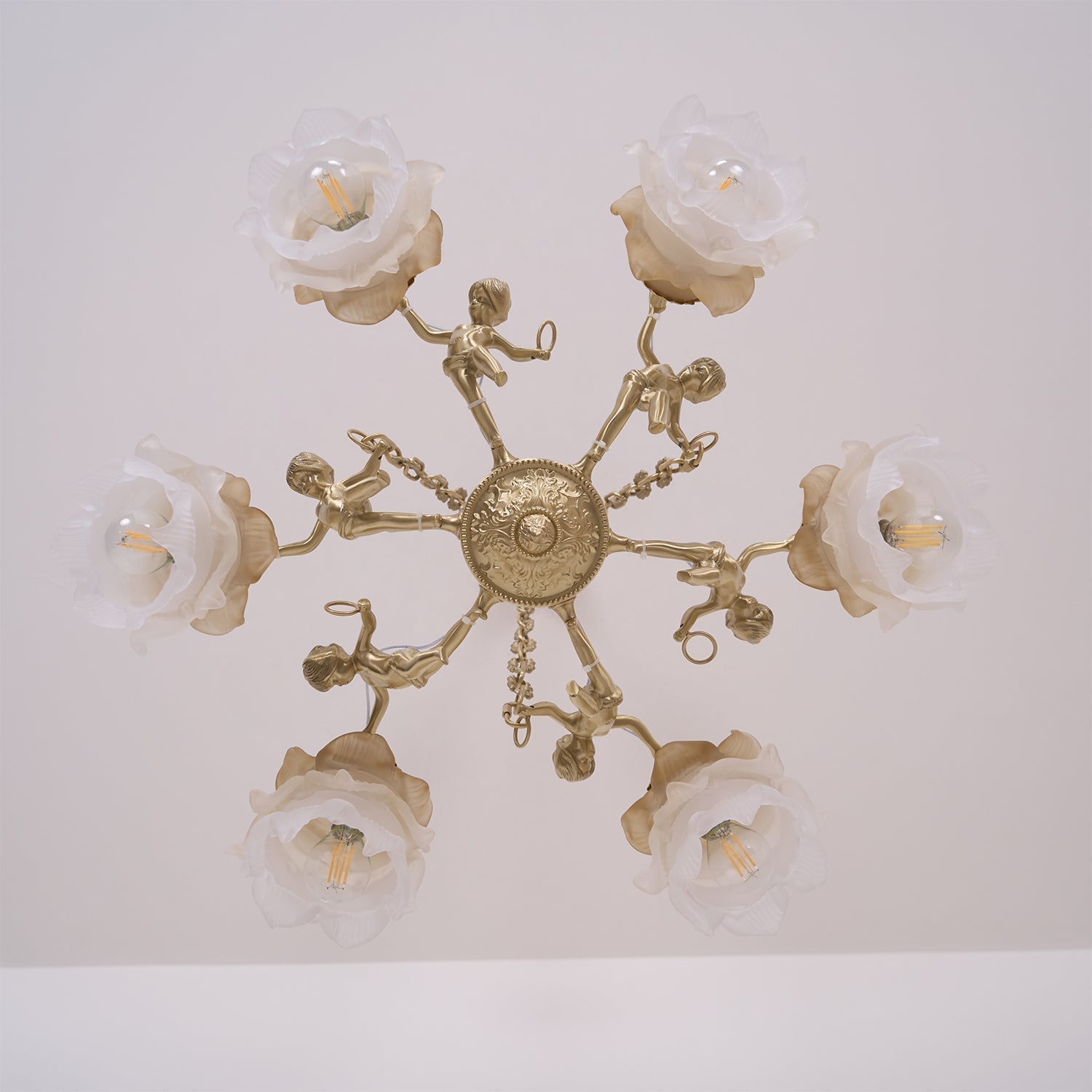Putti Statuettes Brass Suspension - Letslighting