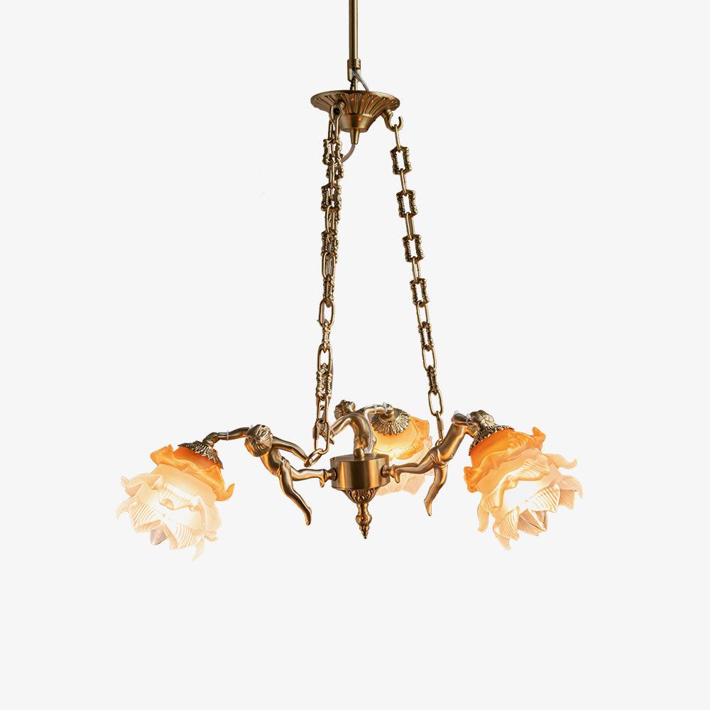 Putti Statuettes Brass Suspension - Letslighting