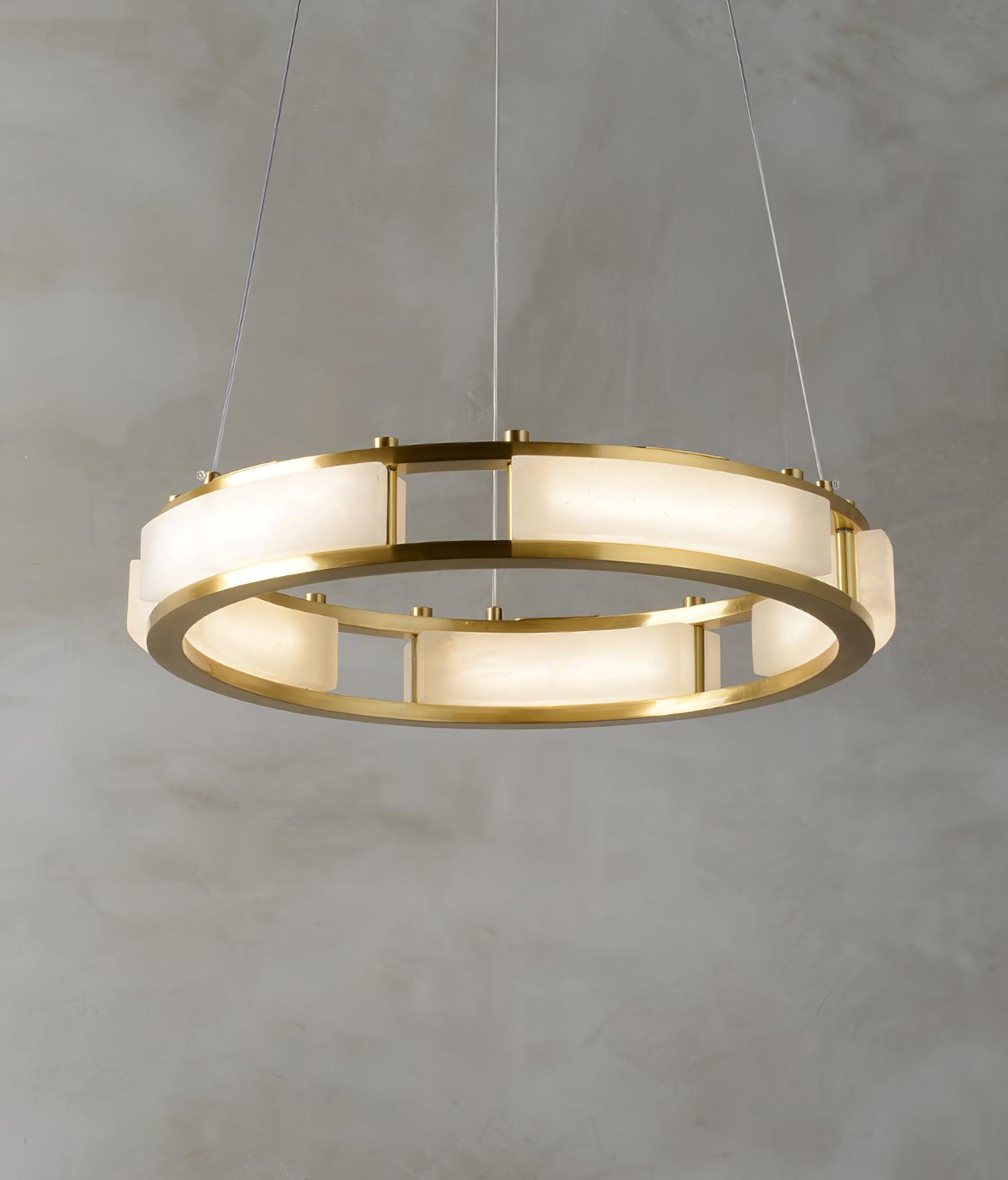 Symiria Luxury Alabaster Ring Pendant Light - Letslighting