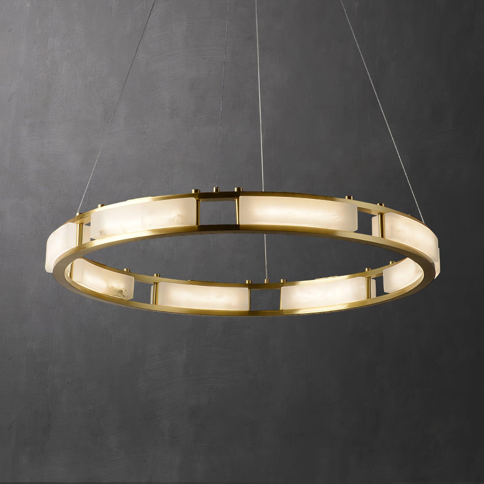 Symiria Luxury Alabaster Ring Pendant Light - Letslighting