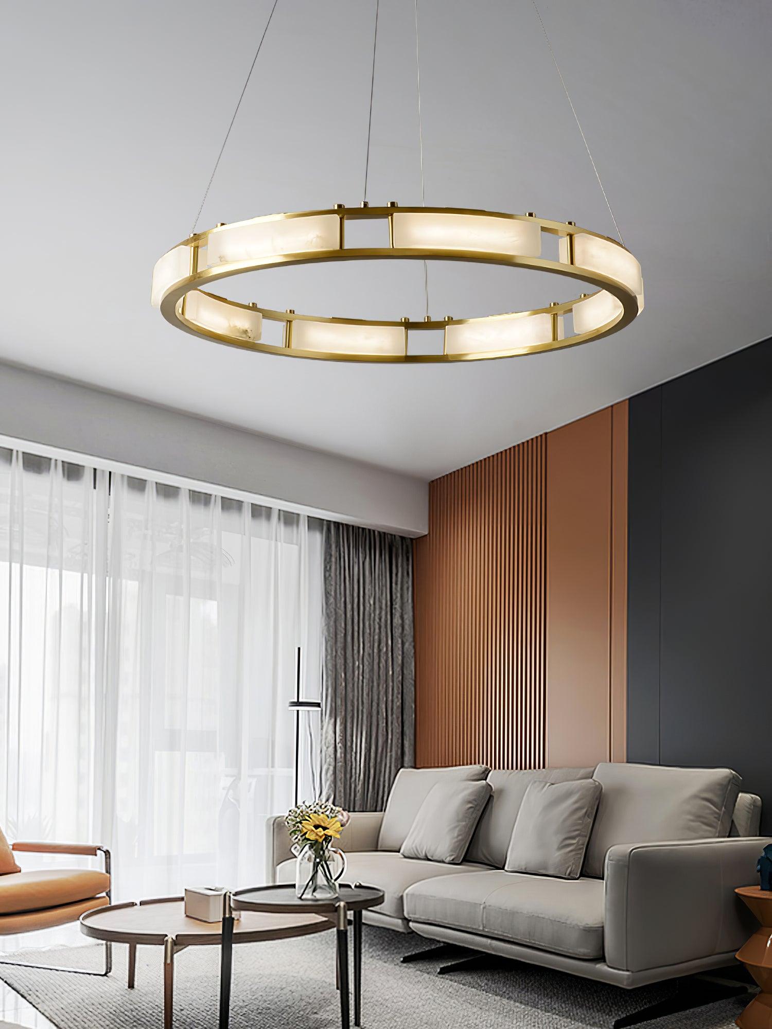 Symiria Luxury Alabaster Ring Pendant Light - Letslighting