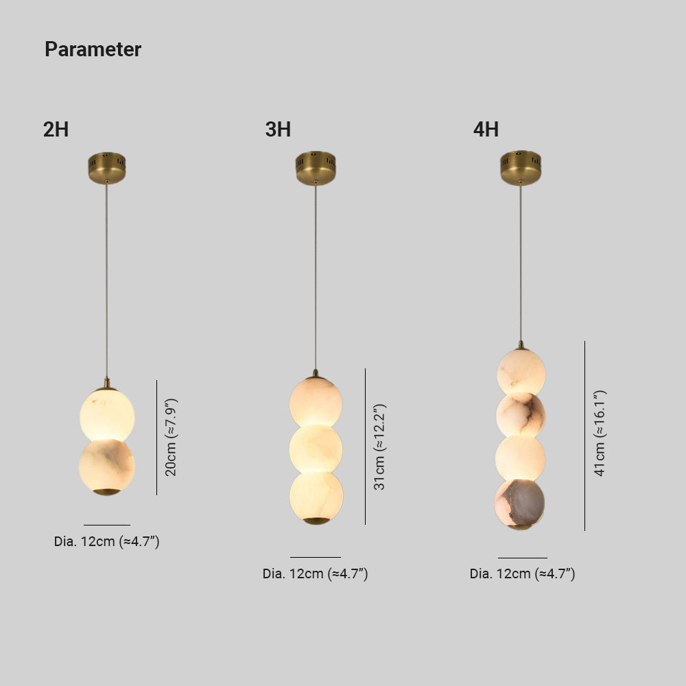 Ritta Alabaster  Pendant Light Head 2 /3/4