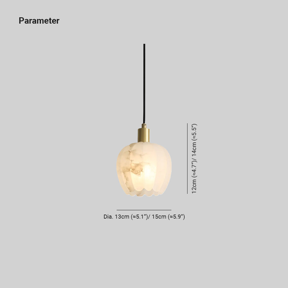 Ritta Pendant Light Flower-shaped  Alabaster