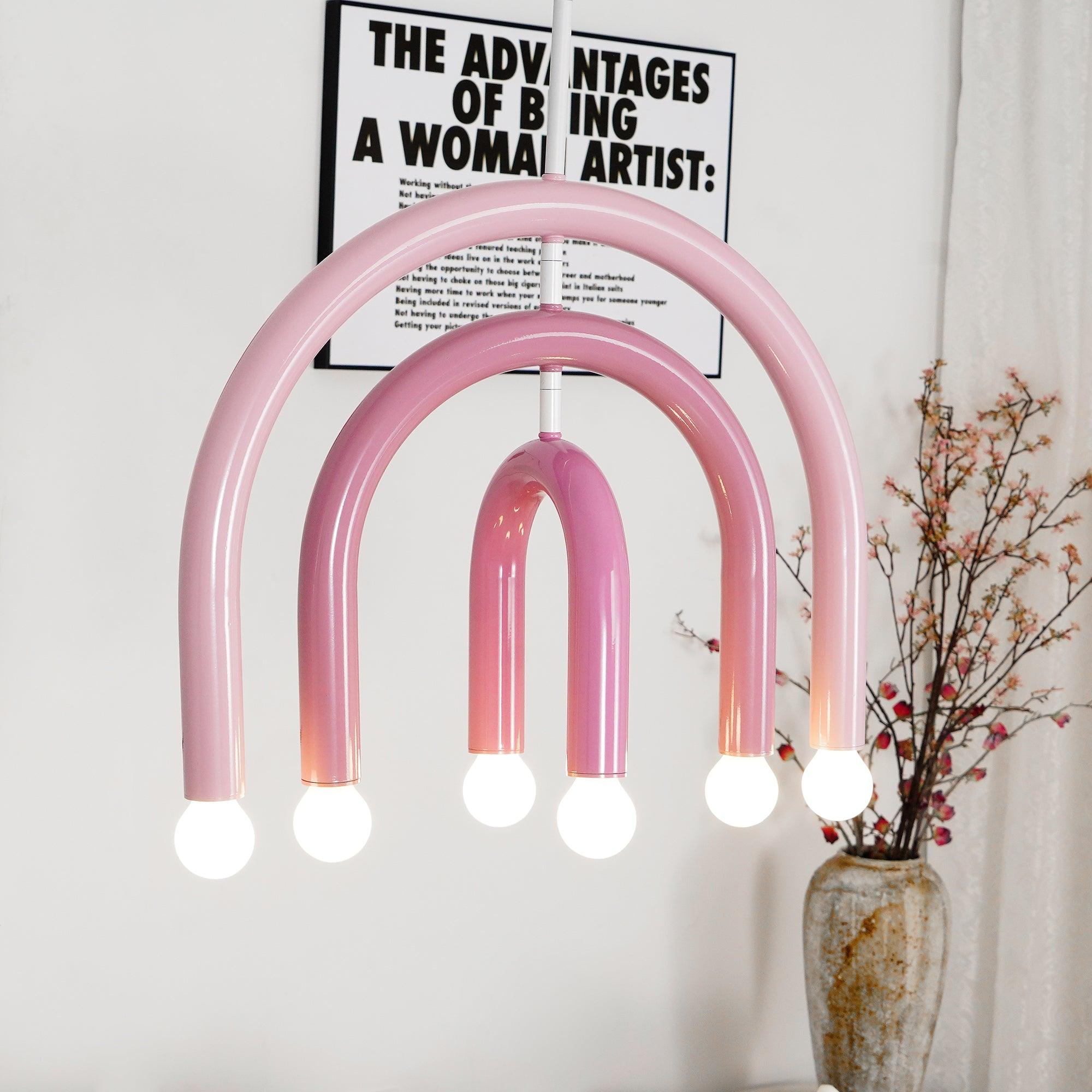 Pendant Lamp Rainbow Modern Metal Arc for Living and Dining Room - Letslighting