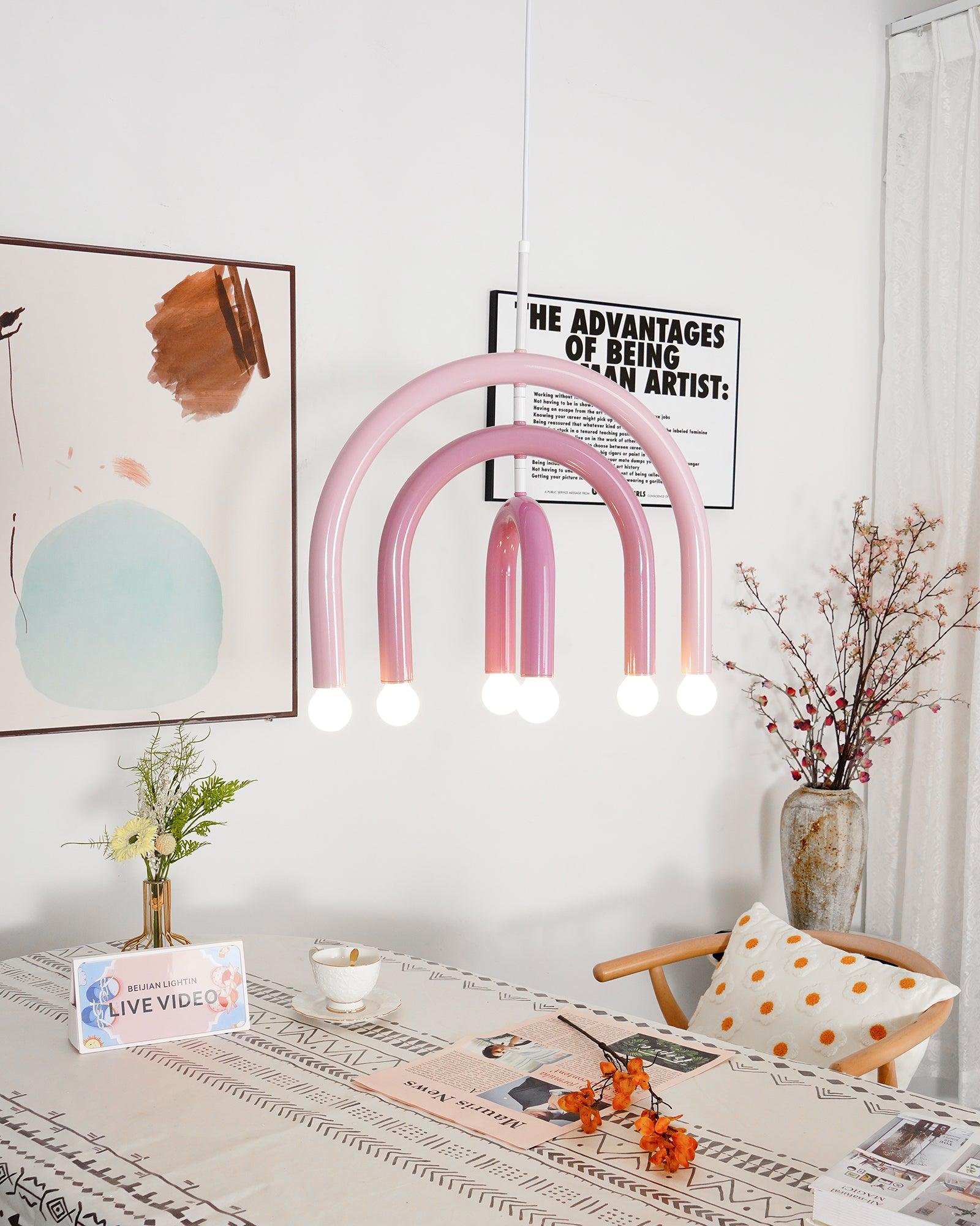 Pendant Lamp Rainbow Modern Metal Arc for Living and Dining Room - Letslighting