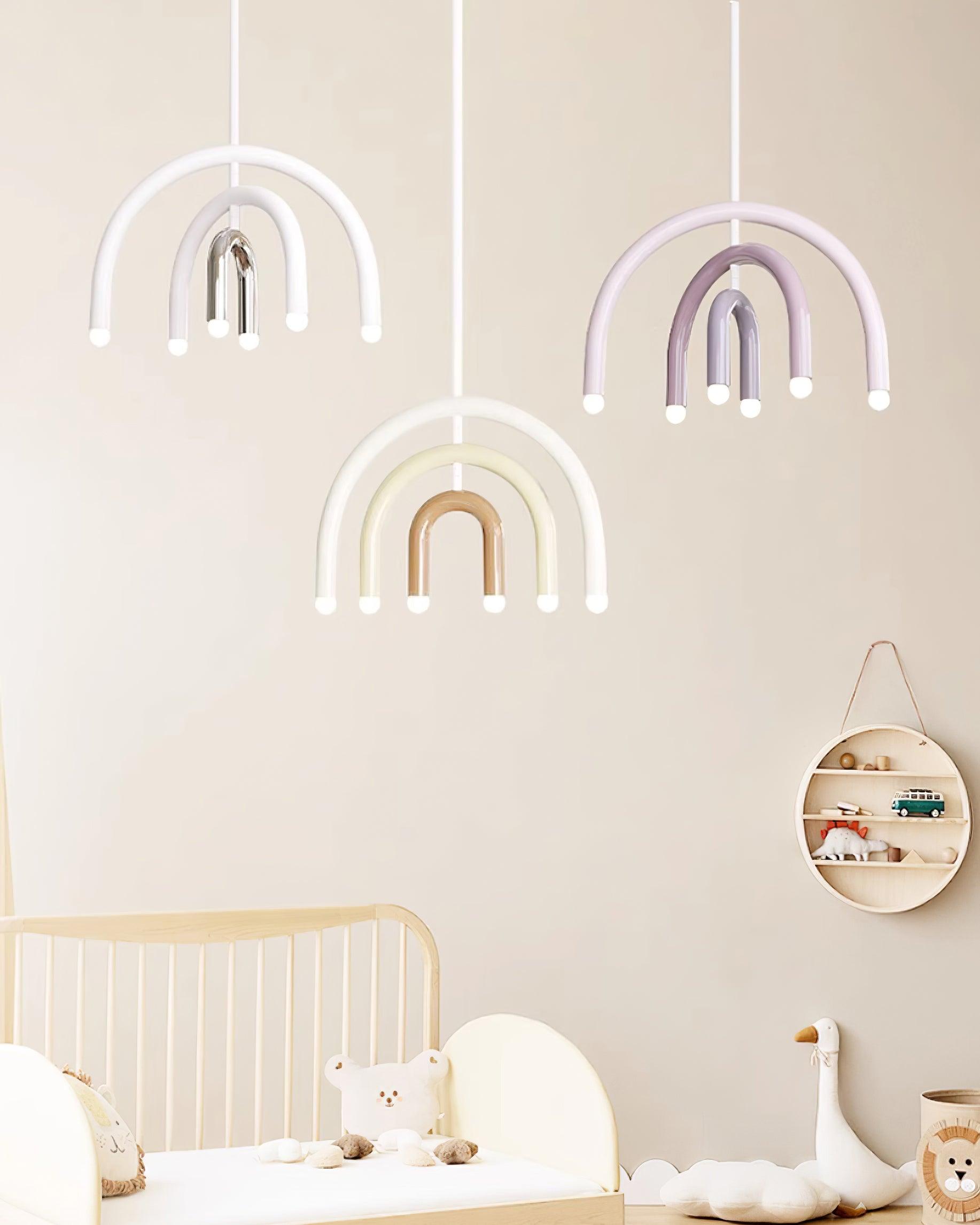 Pendant Lamp Rainbow Modern Metal Arc for Living and Dining Room - Letslighting