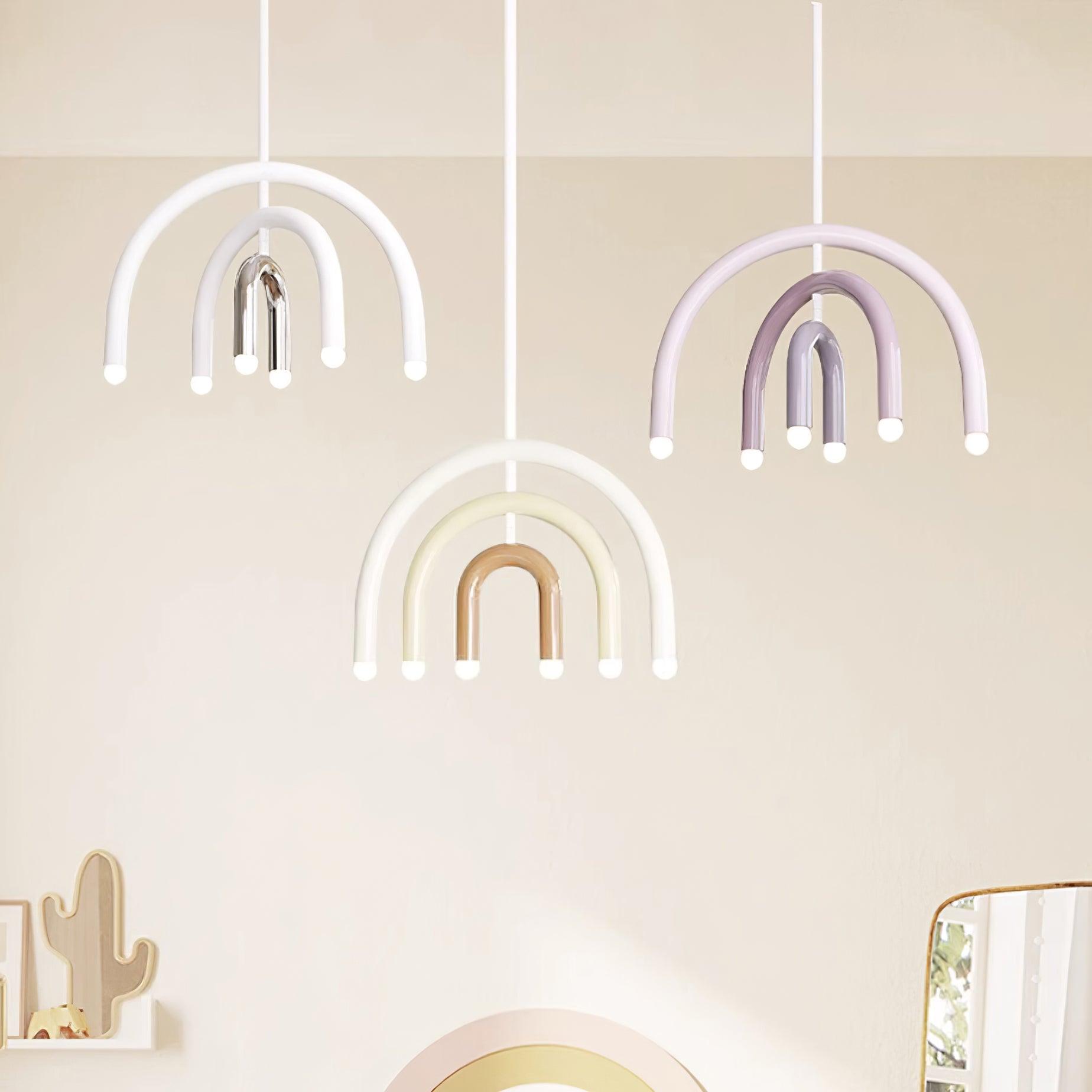 Pendant Lamp Rainbow Modern Metal Arc for Living and Dining Room - Letslighting