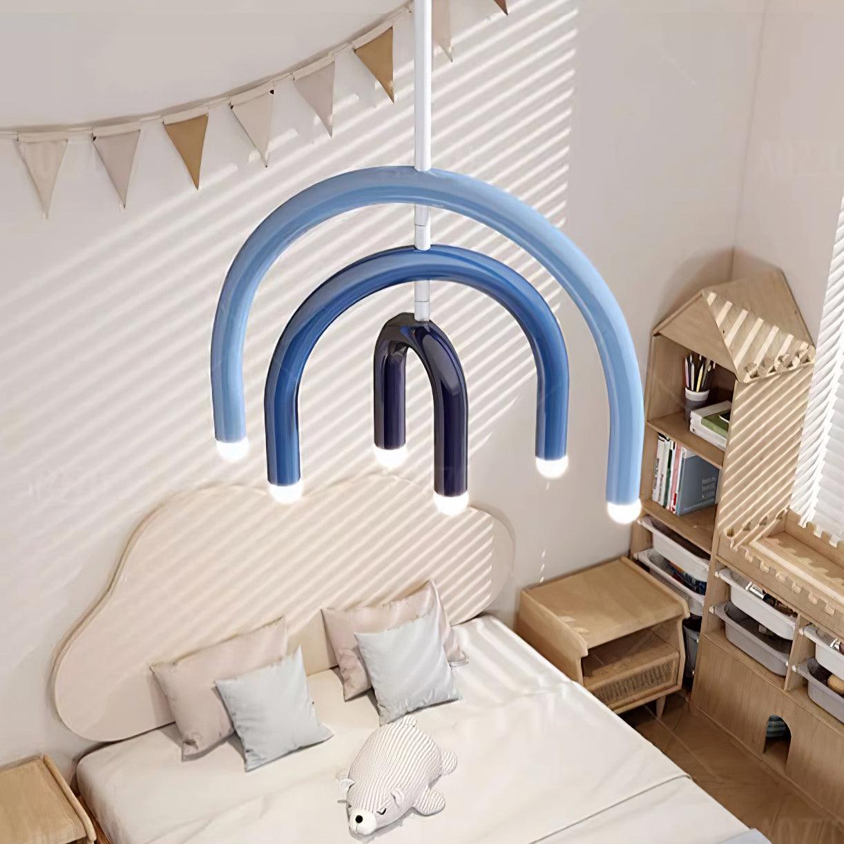 Pendant Lamp Rainbow Modern Metal Arc for Living and Dining Room - Letslighting