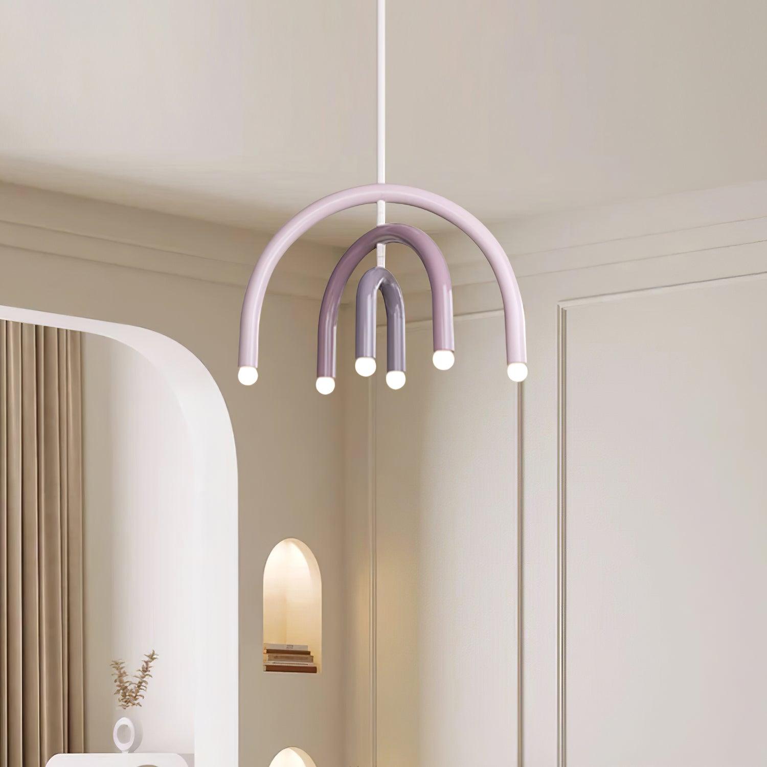 Pendant Lamp Rainbow Modern Metal Arc for Living and Dining Room - Letslighting