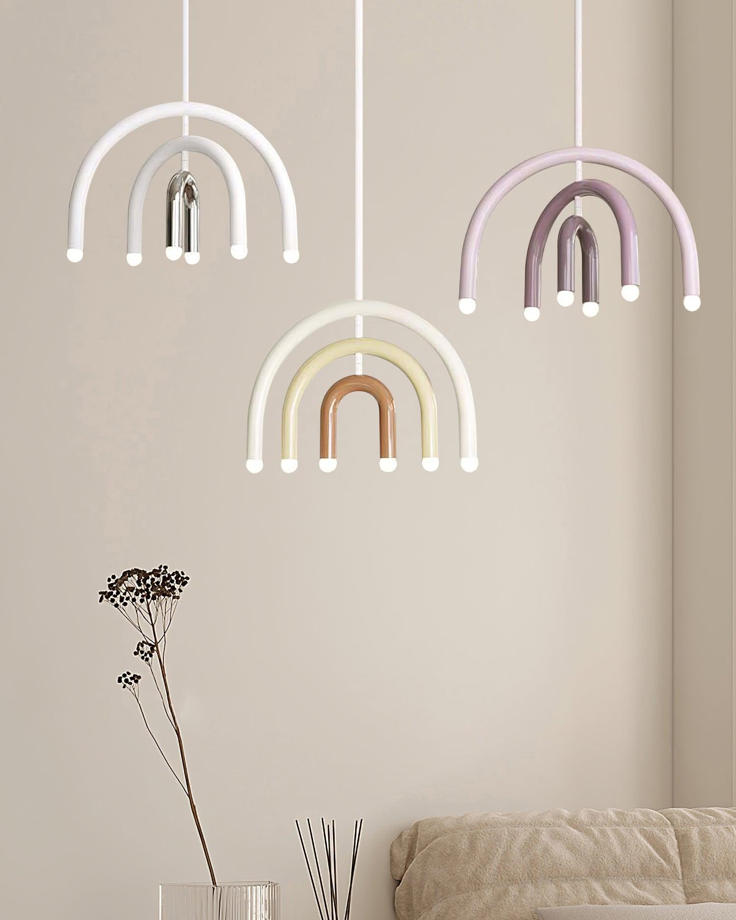 Pendant Lamp Rainbow Modern Metal Arc for Living and Dining Room - Letslighting