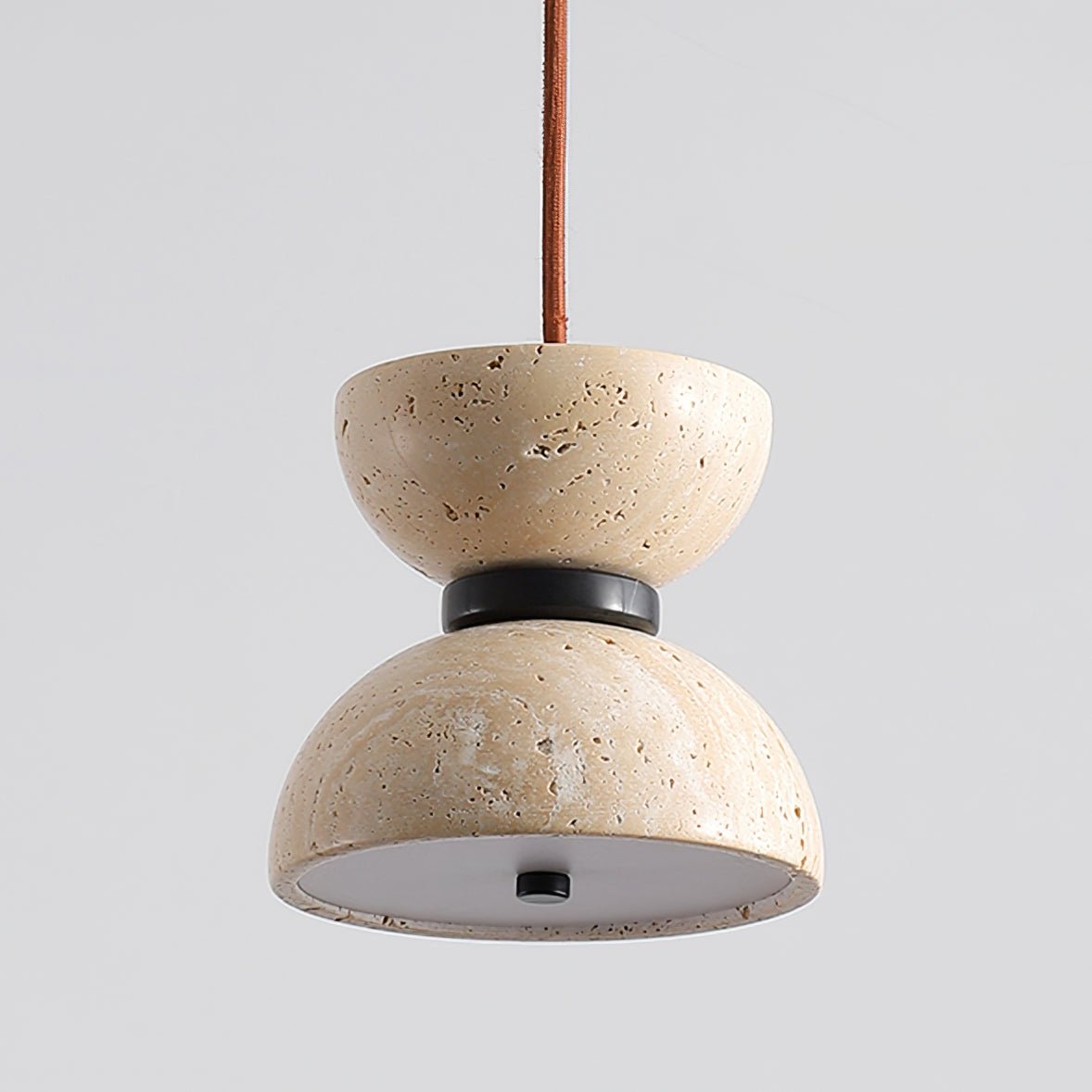 Tersus Travertine Hourglass Pendant Light Double-dome - Letslighting