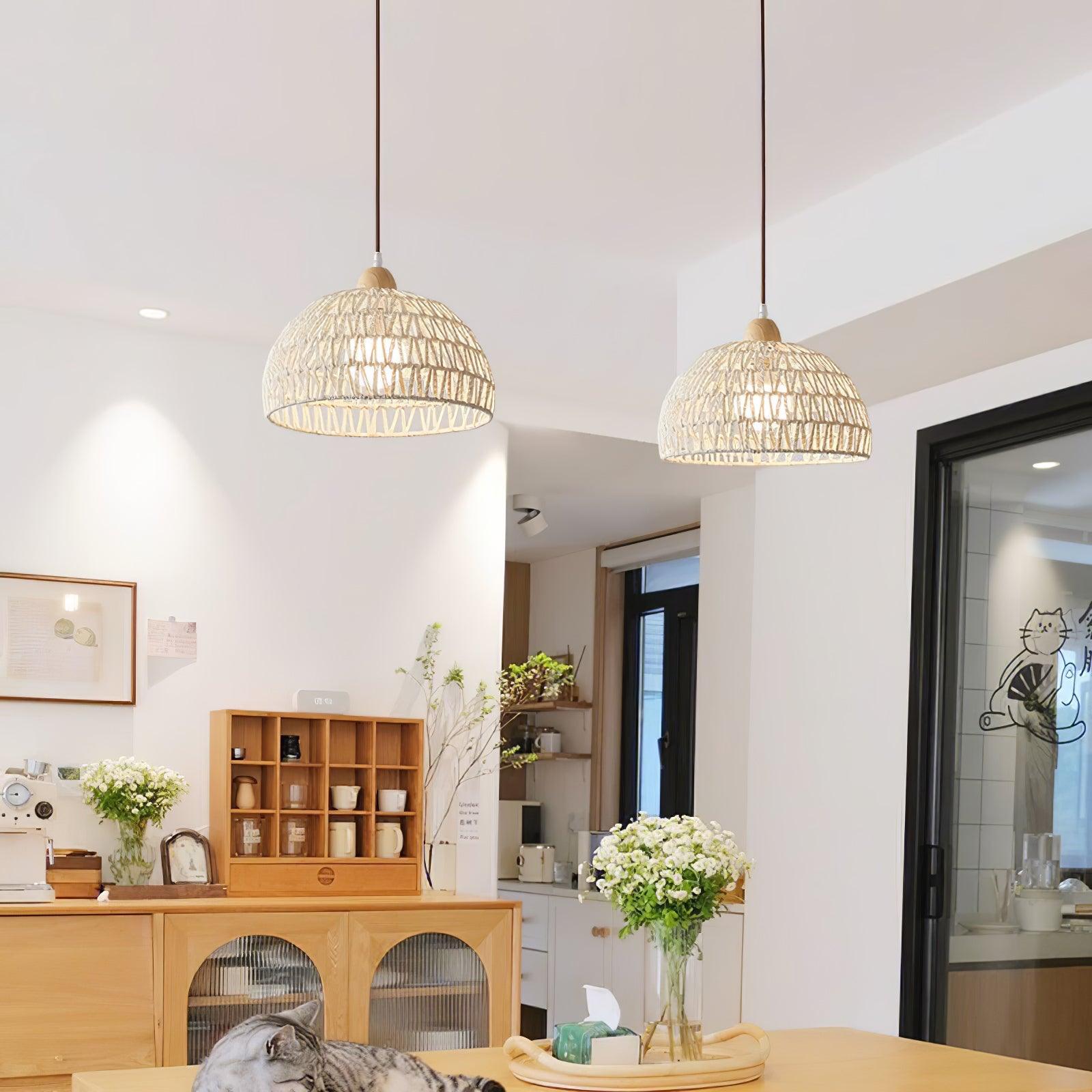 Rattan Arch Pendant Lamp - Letslighting