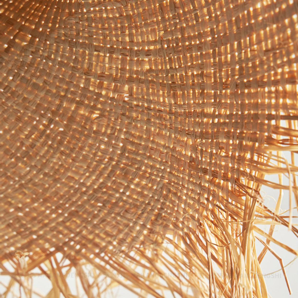 Rattan Straw Hat Pendant Light - Letslighting