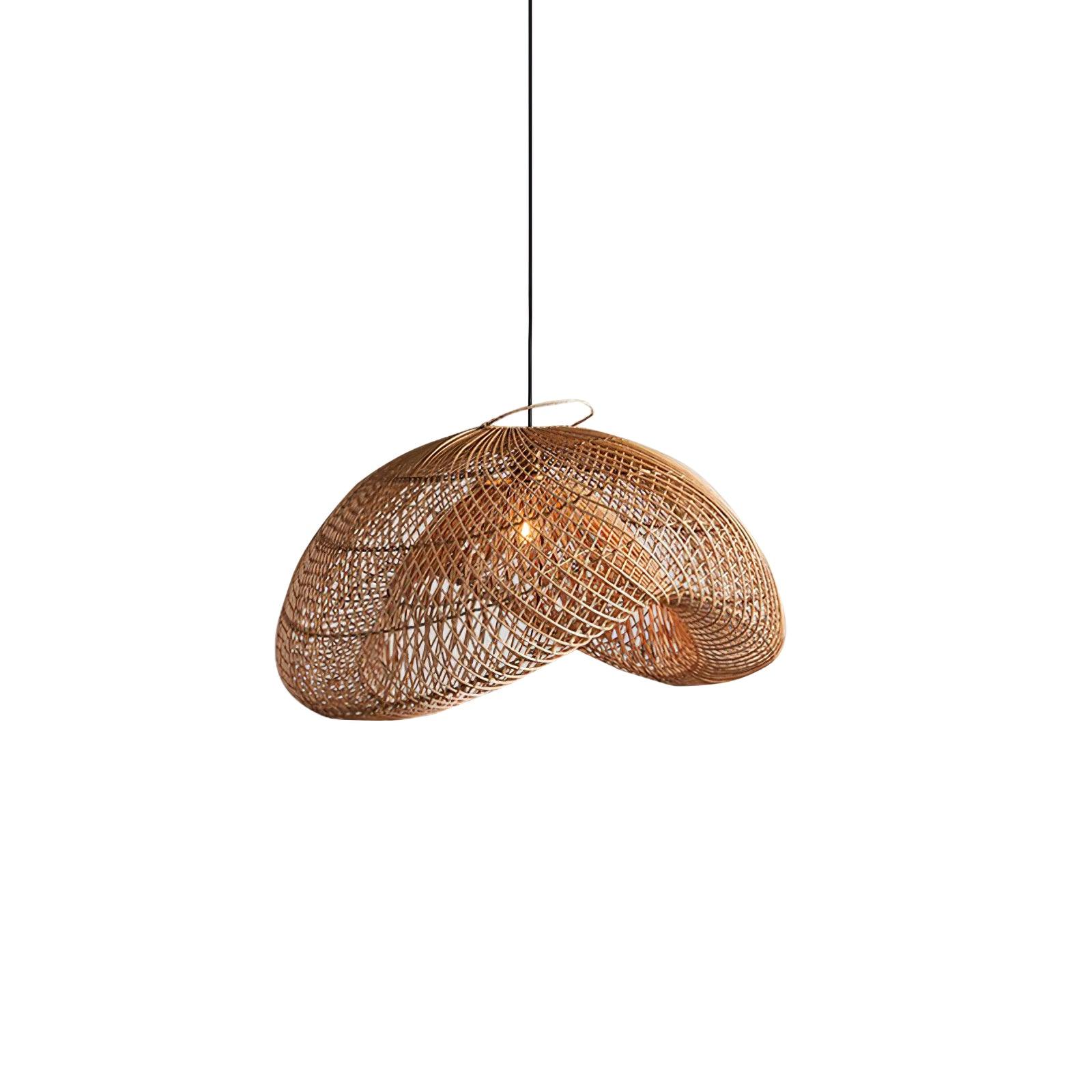 Rattan Wave Pendant Light - Letslighting