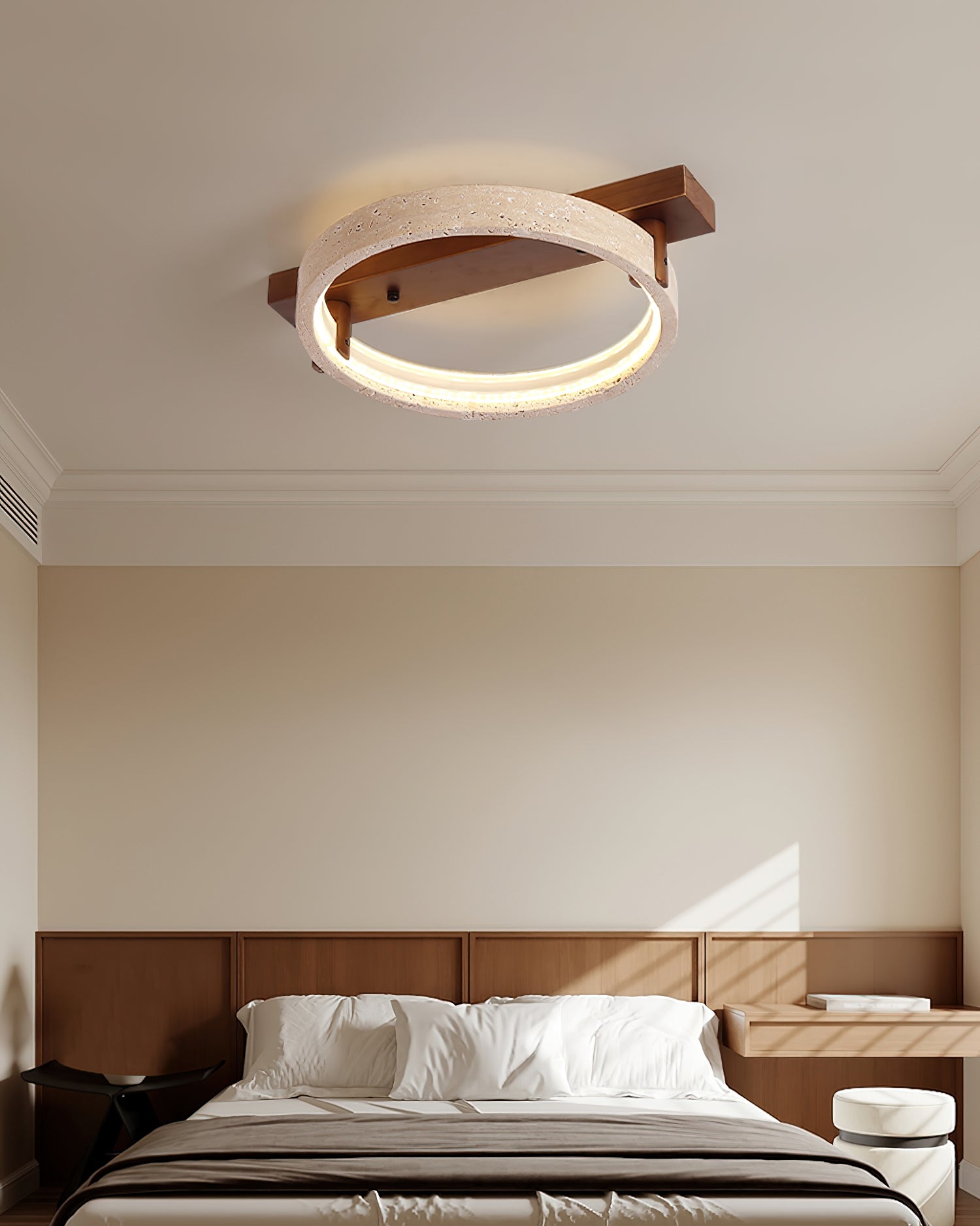 Ritta Natural Travertine Ceiling Lamp - Letslighting