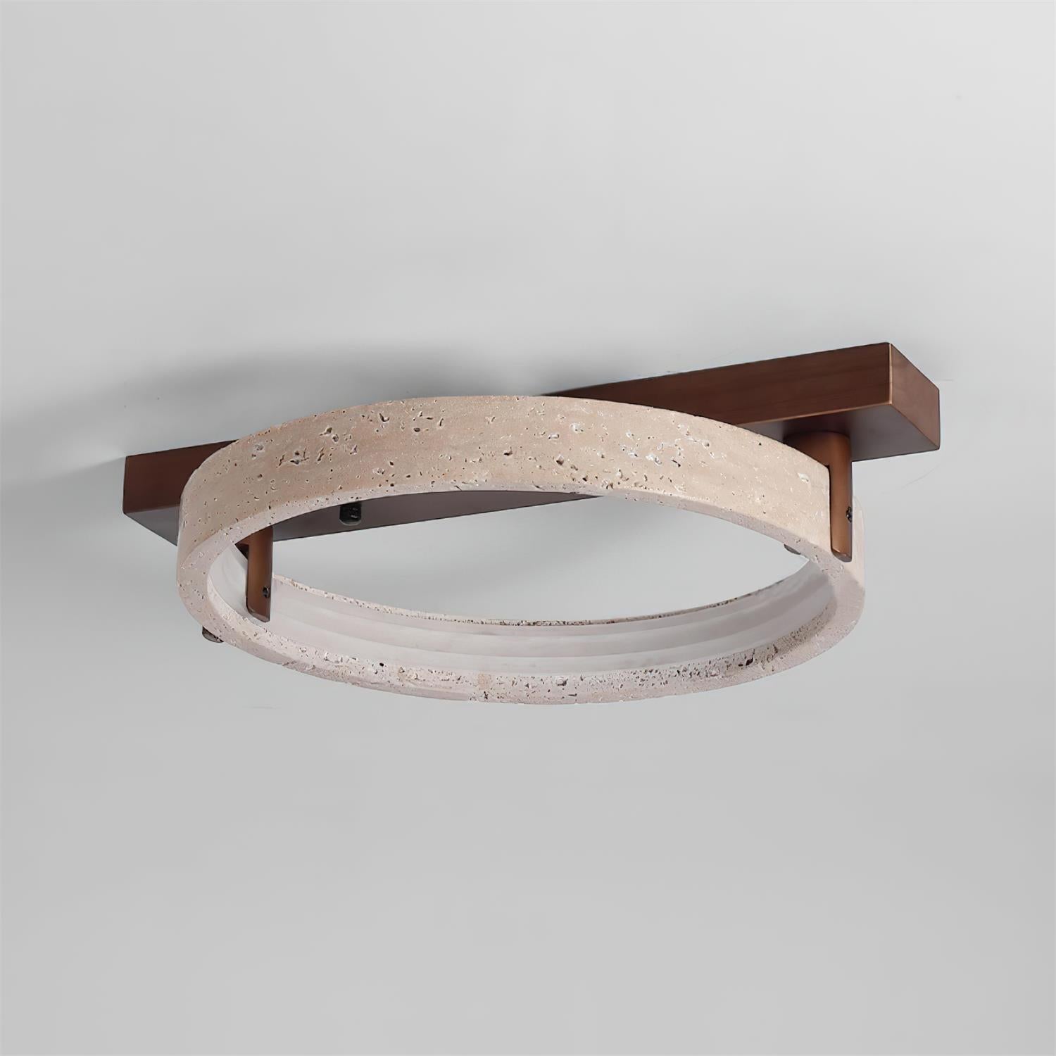 Ritta Natural Travertine Ceiling Lamp - Letslighting