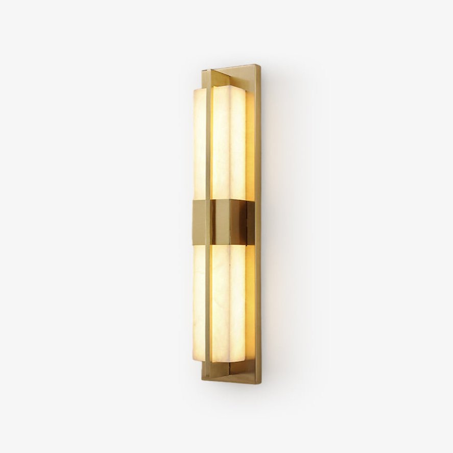 Caspian Alabaster Brass Wall Light - Letslighting