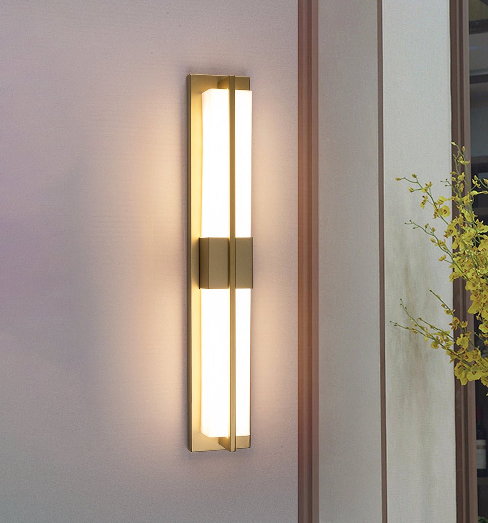 Caspian Alabaster Brass Wall Light - Letslighting