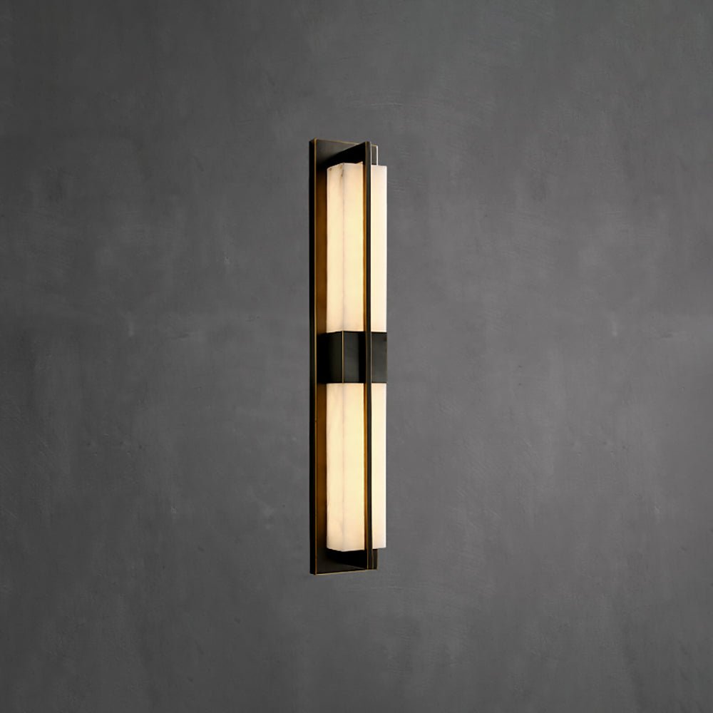 Caspian Alabaster Brass Wall Light - Letslighting