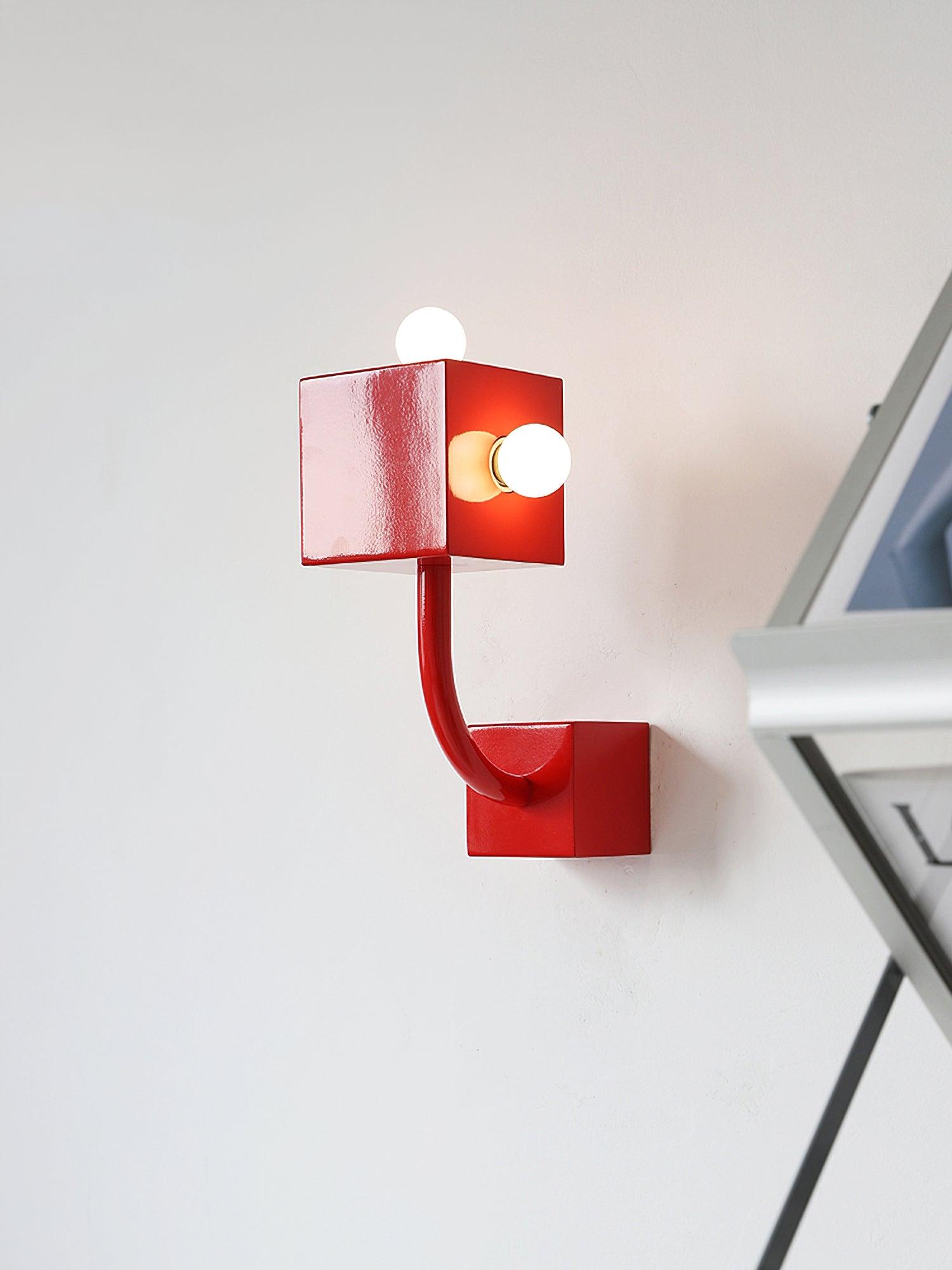 Red Cube Wall Lamp - Letslighting