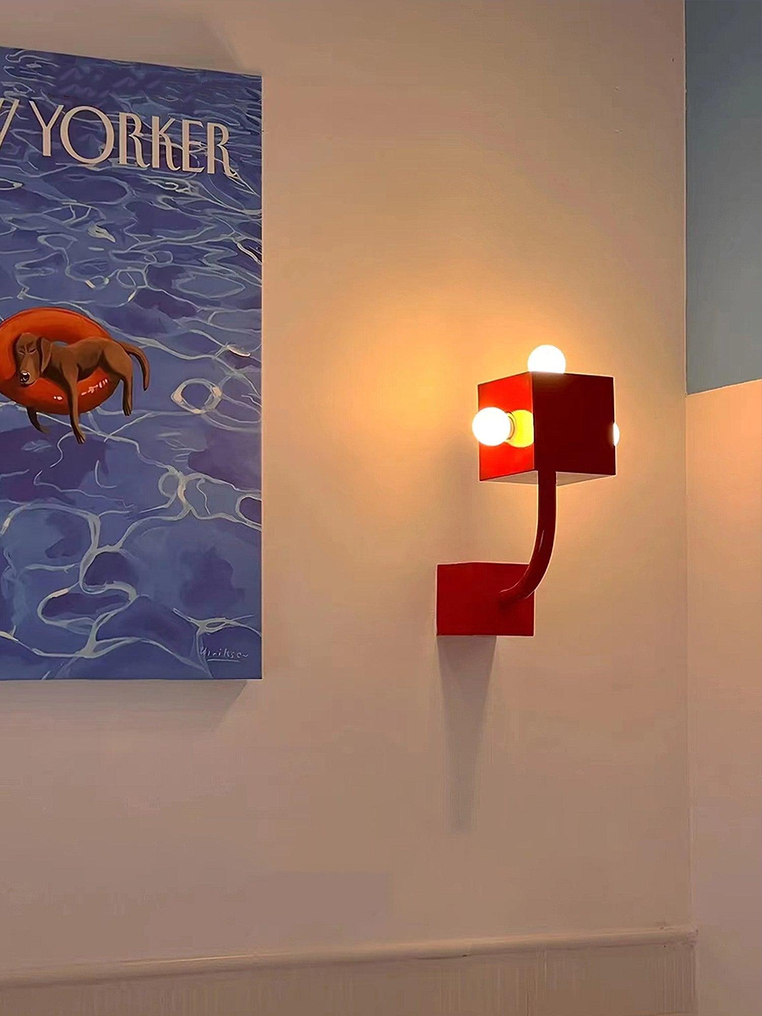 Red Cube Wall Lamp - Letslighting