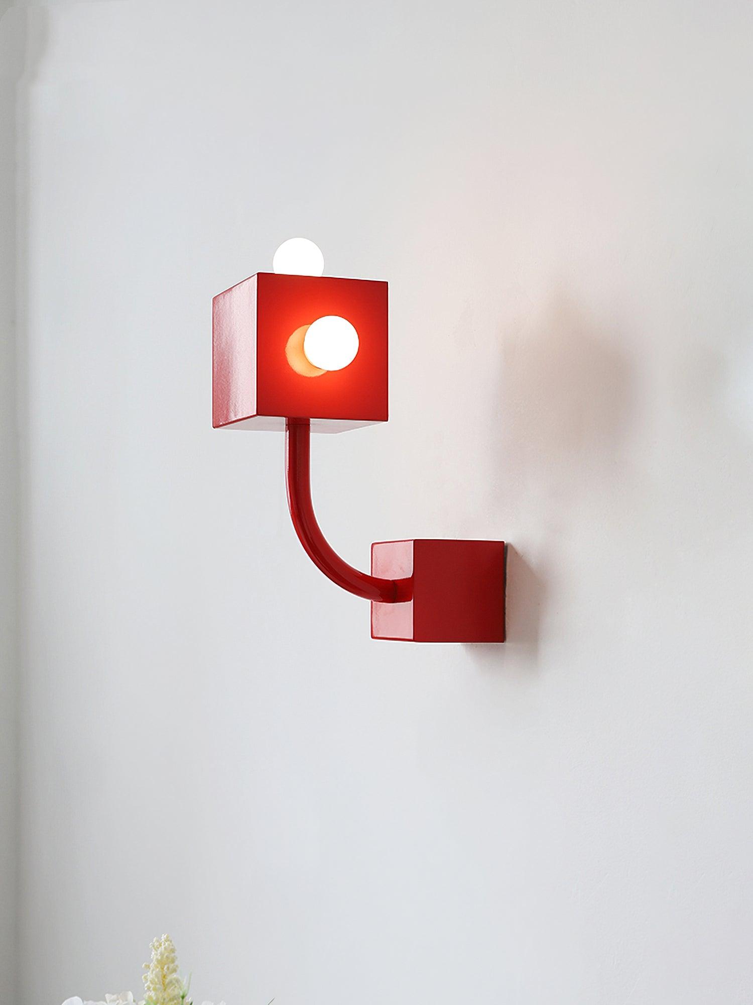 Red Cube Wall Lamp - Letslighting