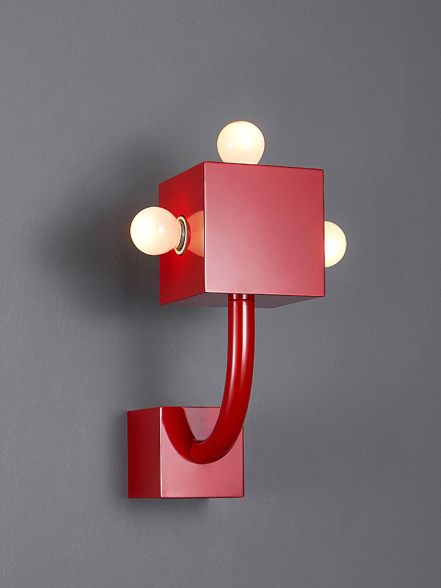 Red Cube Wall Lamp - Letslighting