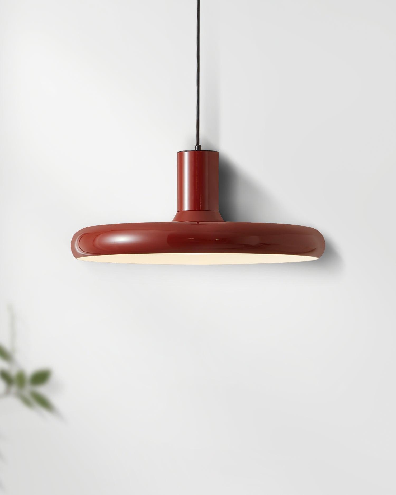 Pendant Lamp Frisbee Red Industrial Contemporary - Letslighting
