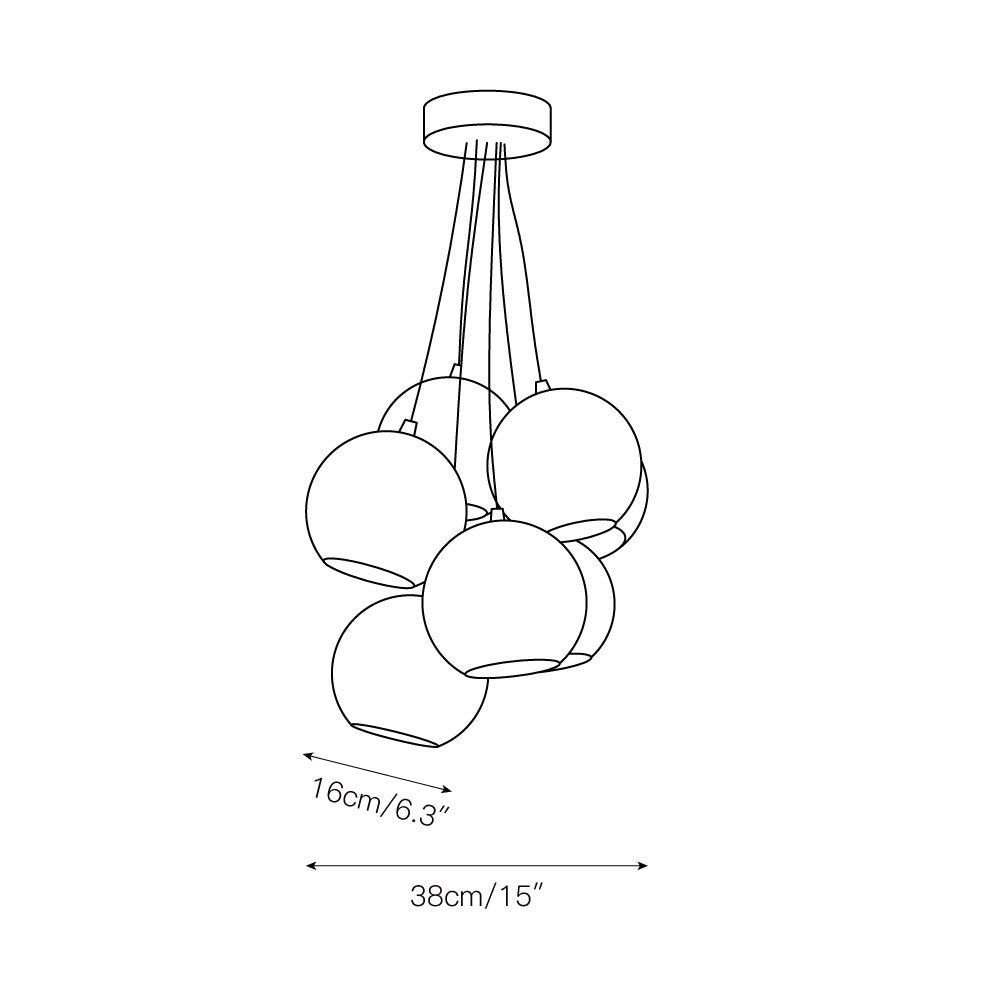 Ucaryra Modern Minimalist Glass Metal Pendant Lamp - Lamp Copper