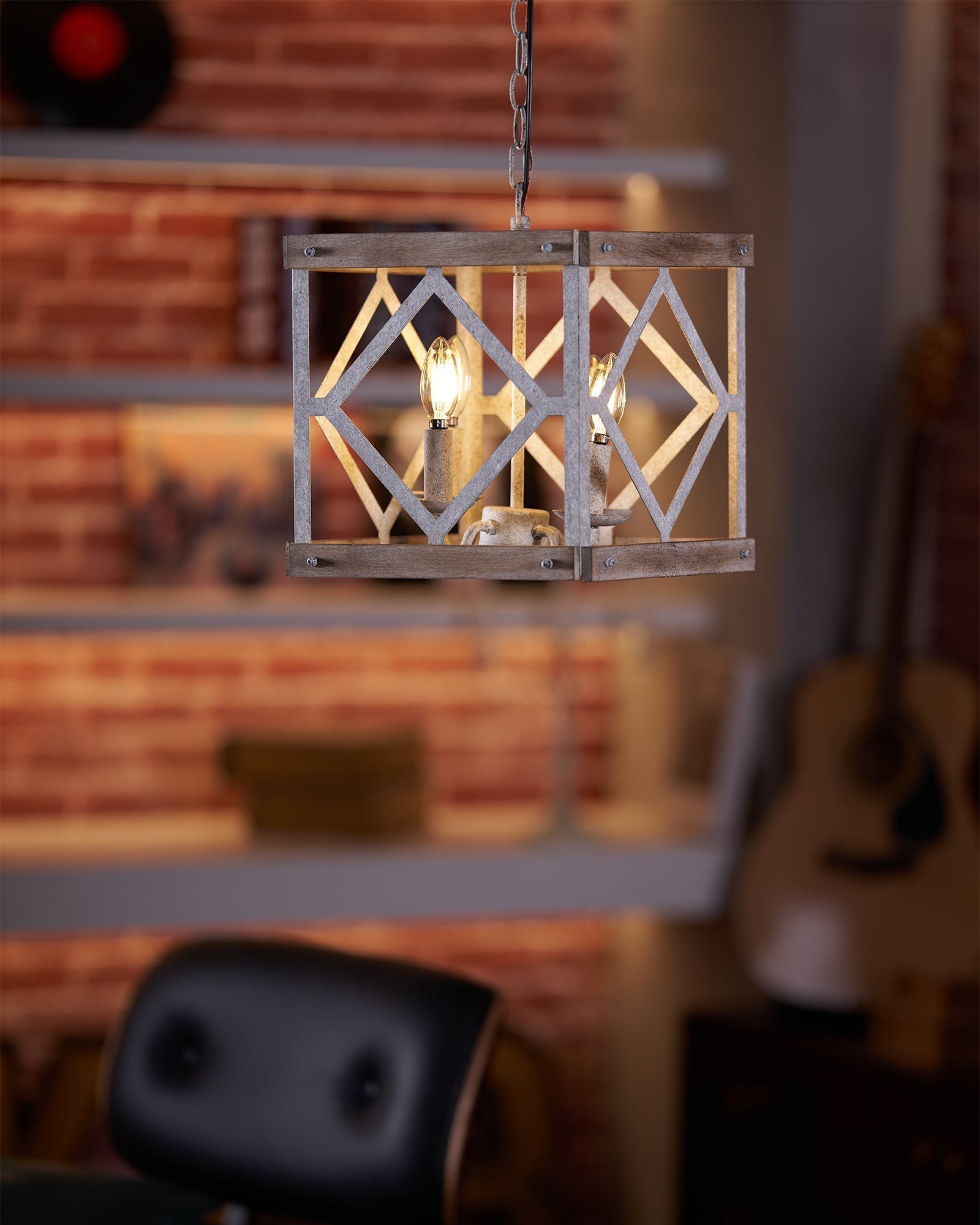 Zelaeora Individual Creativity 4 - Light Wooden Metal Pendant Lamp - Lamp Copper