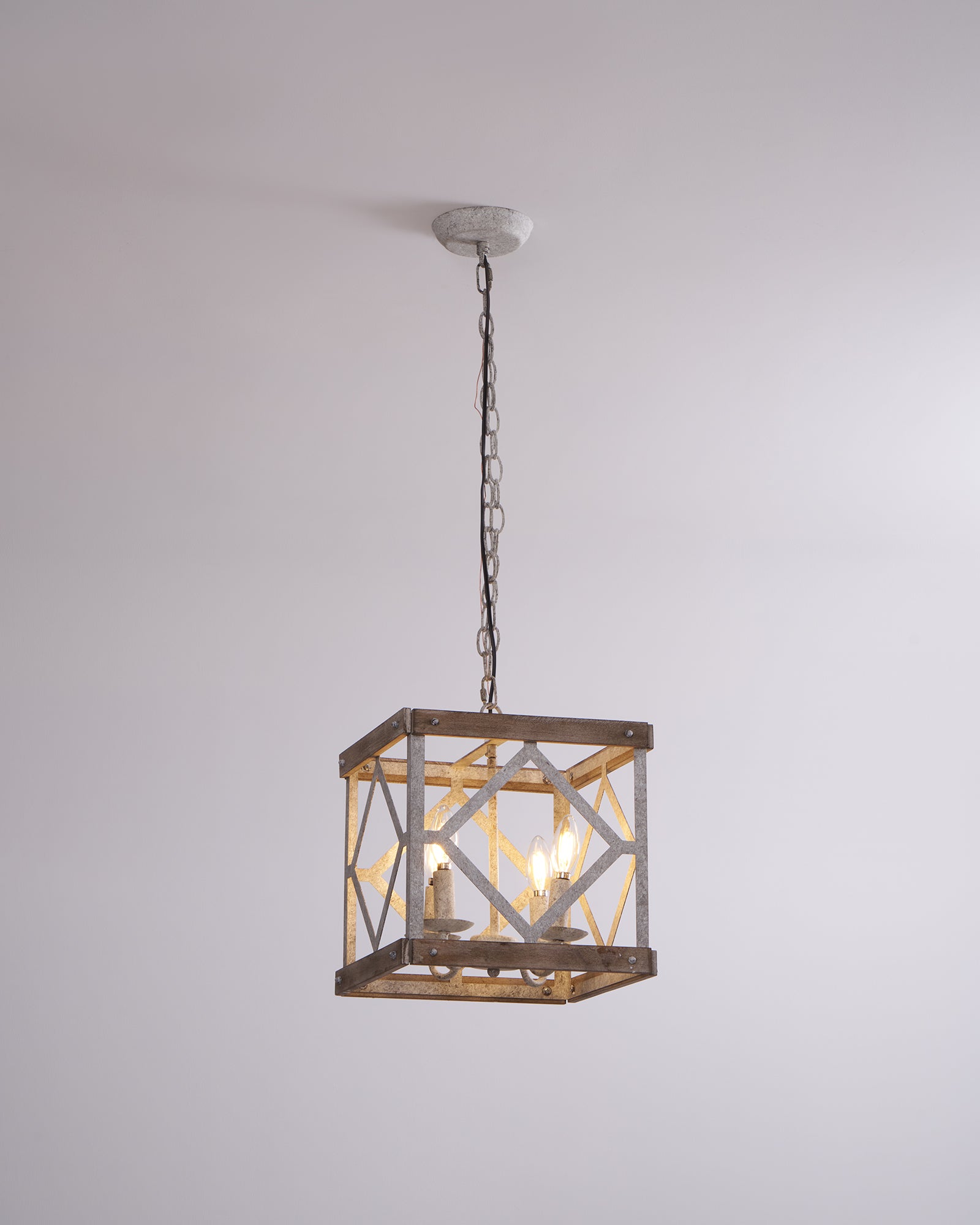 Zelaeora Individual Creativity 4 - Light Wooden Metal Pendant Lamp - Lamp Copper