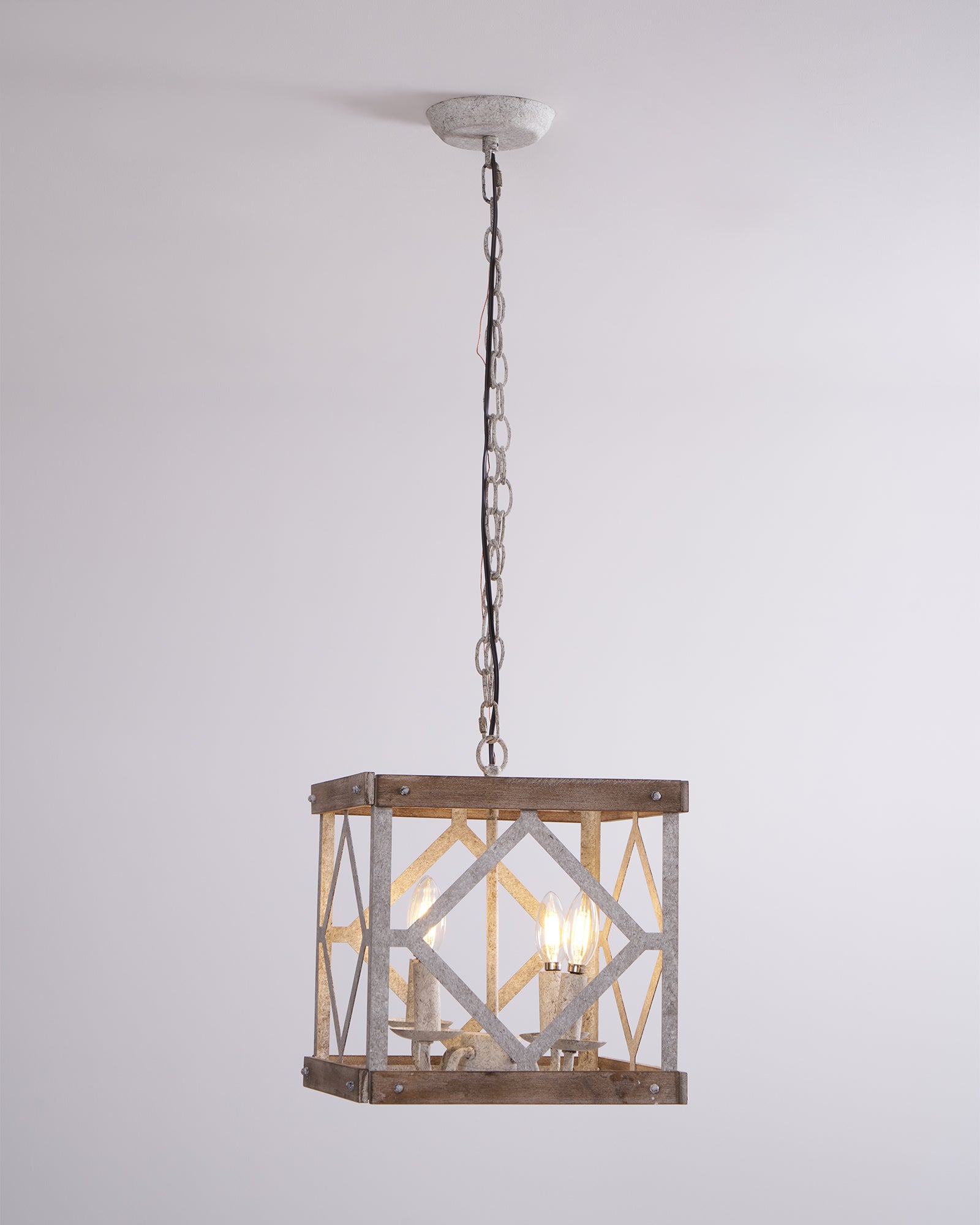 Zelaeora Individual Creativity 4 - Light Wooden Metal Pendant Lamp - Lamp Copper