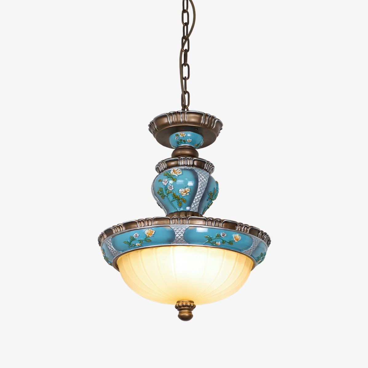 Retro Floral Resin Pendant Light - Letslighting