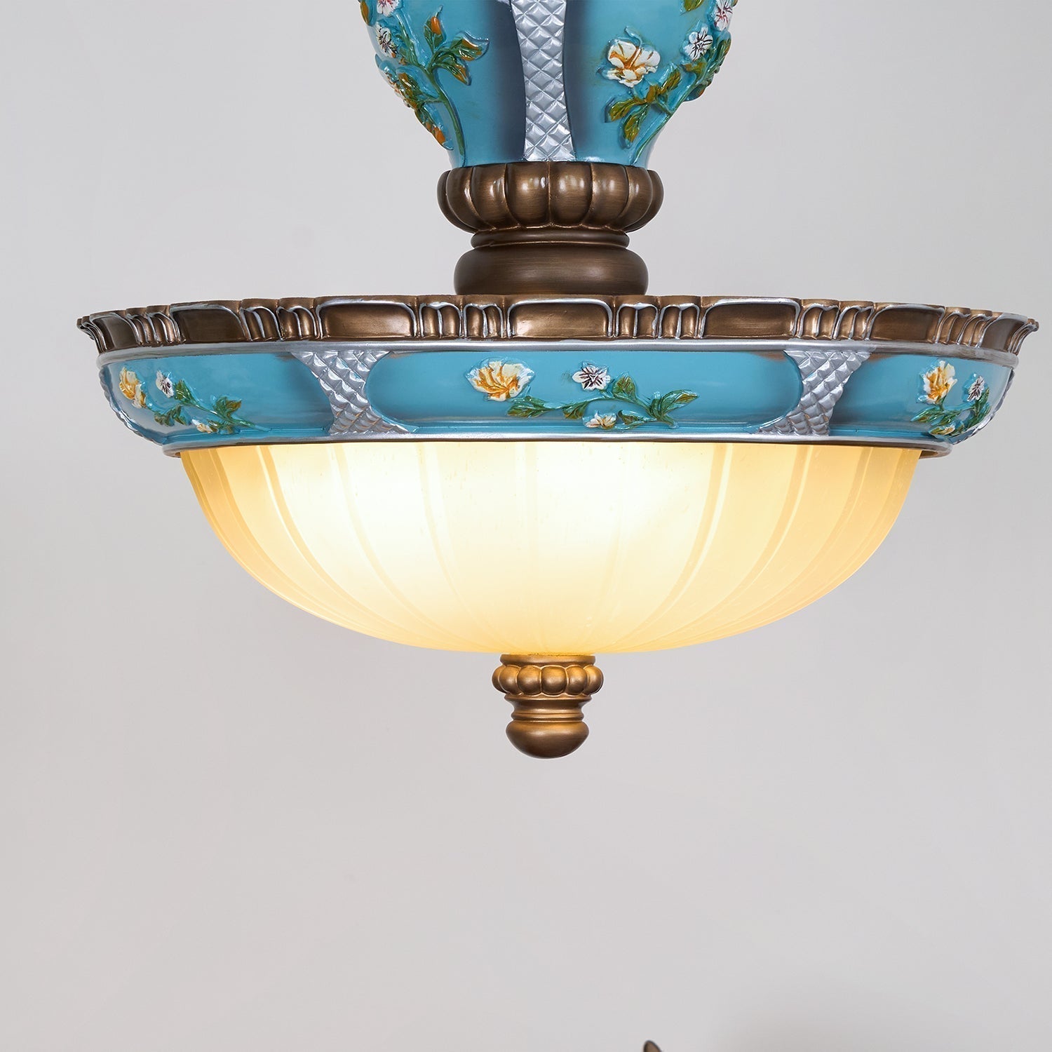 Retro Floral Resin Pendant Light - Letslighting