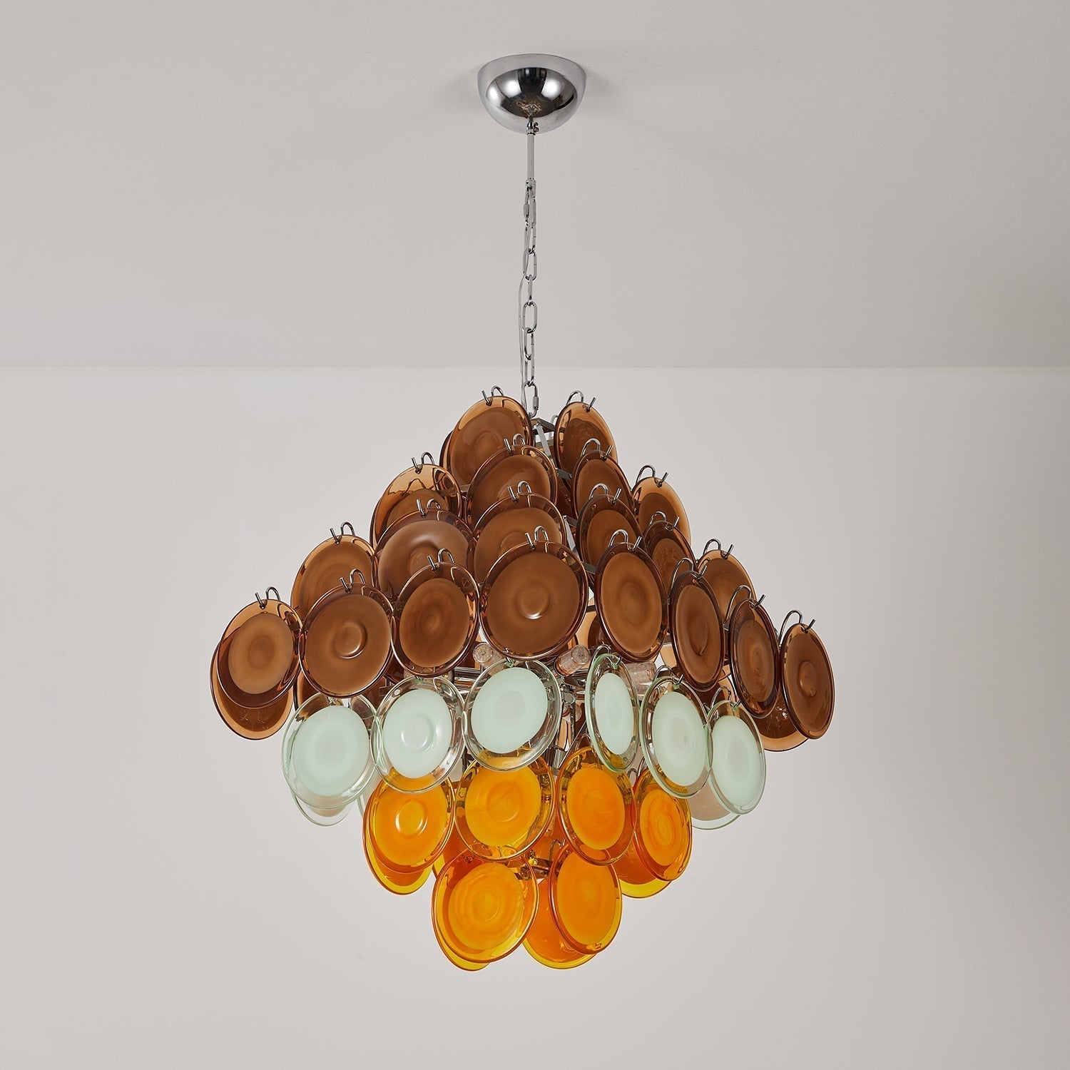 Aurora Chandelier Retro Glass Disc Multicolor Vintage - Letslighting