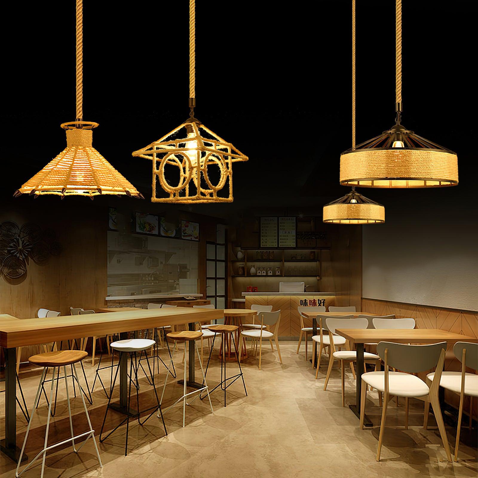 Retro Hemp Rope Exquisite Pendant Light - Letslighting