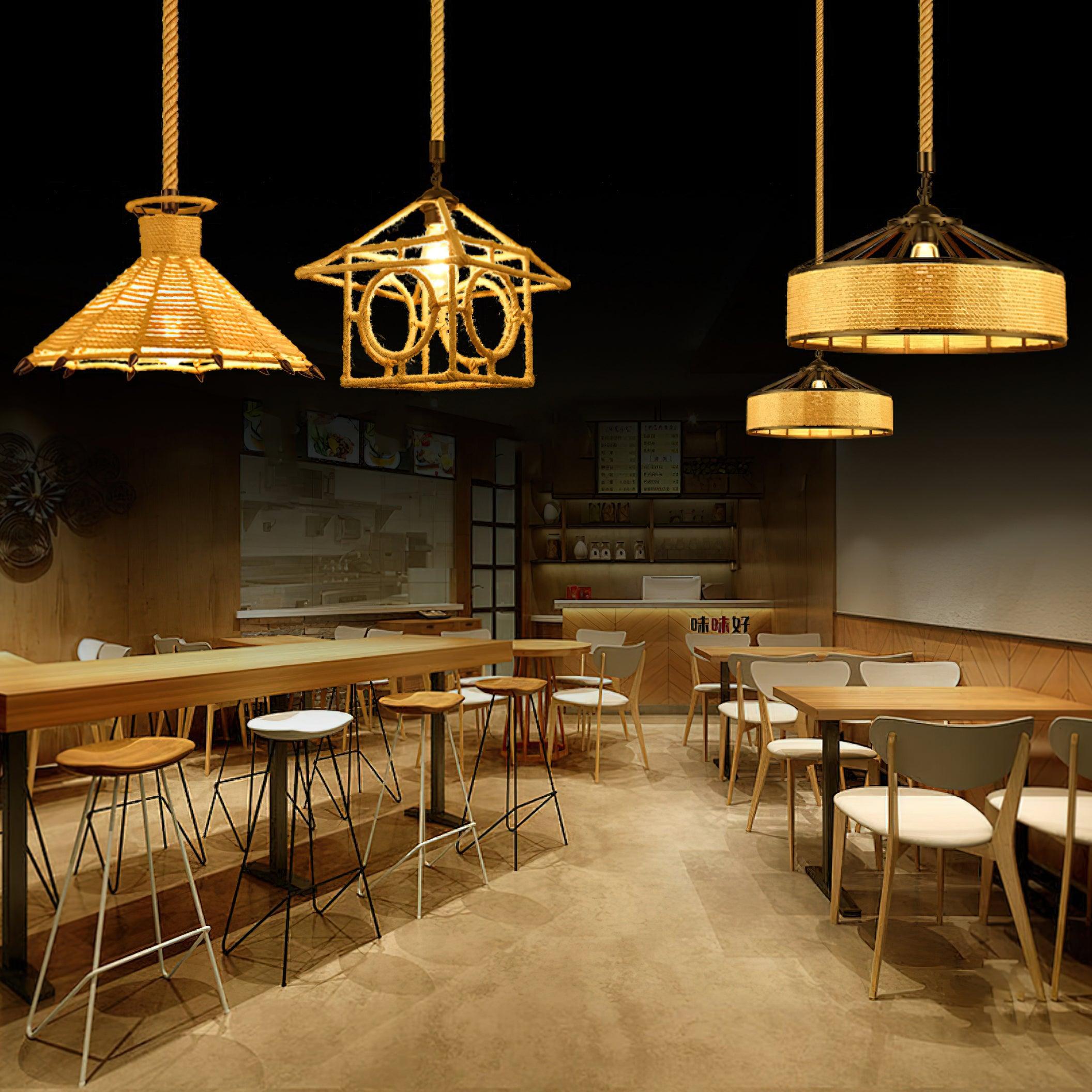 Retro Hemp Rope Exquisite Pendant Light - Letslighting