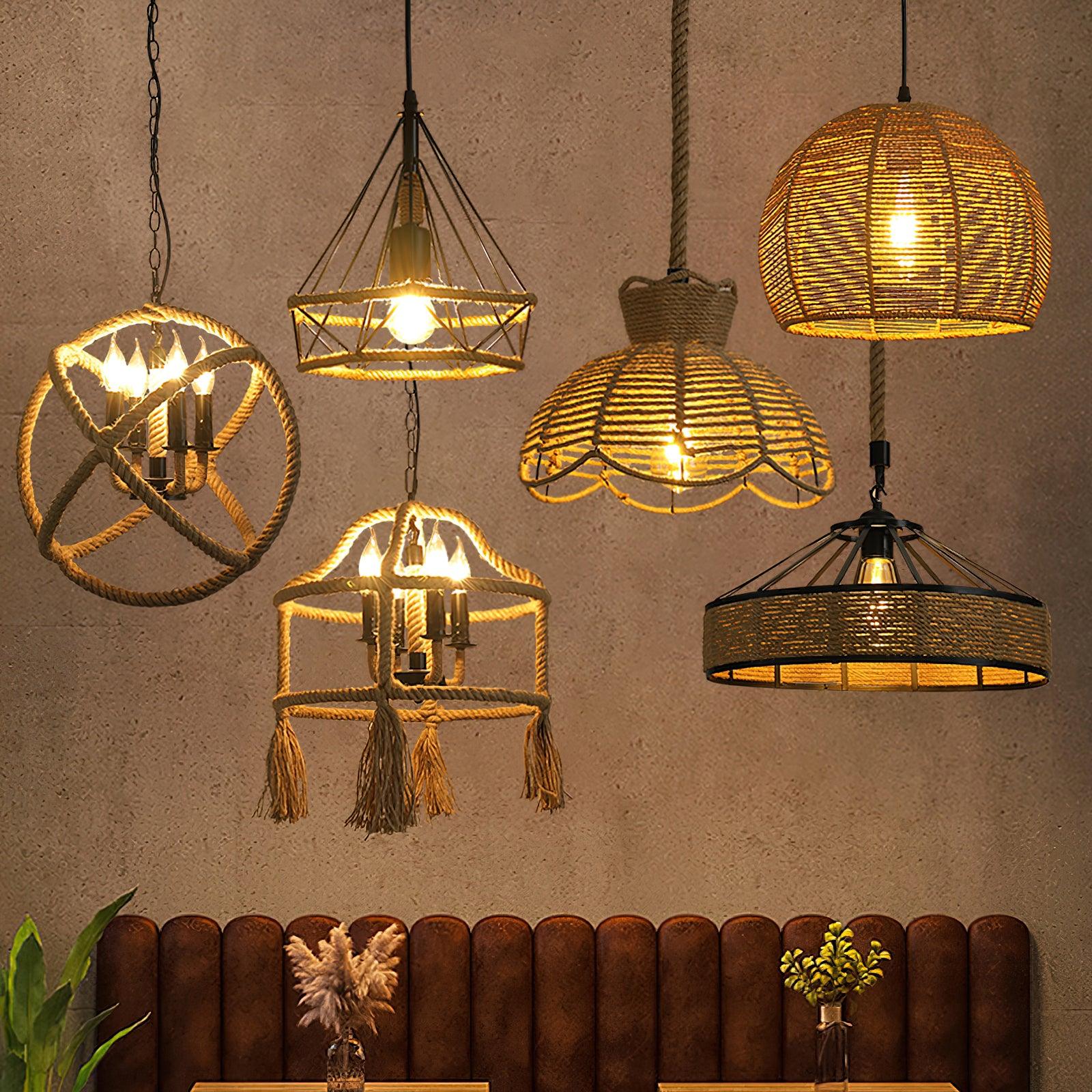Retro Hemp Rope Exquisite Pendant Light - Letslighting