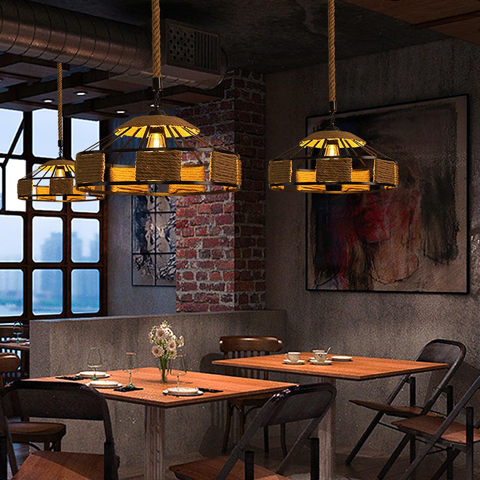 Retro Hemp Rope Exquisite Pendant Light - Letslighting