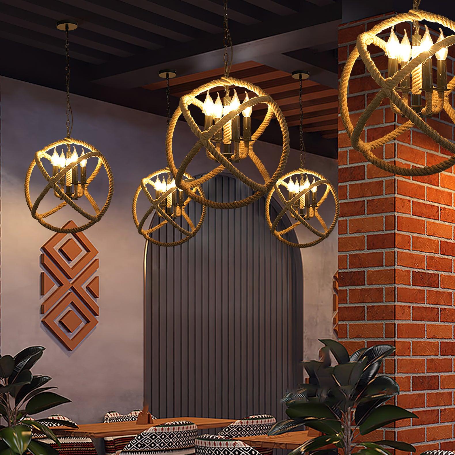Retro Hemp Rope Interesting Pendant Light - Letslighting