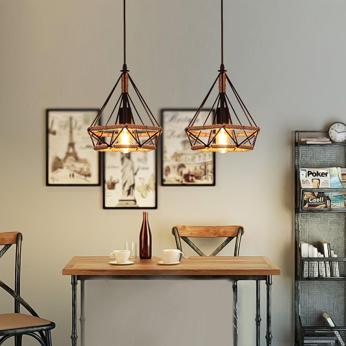 Retro Hemp Rope Interesting Pendant Light - Letslighting