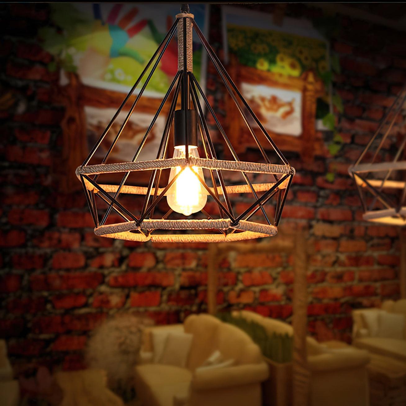 Retro Hemp Rope Interesting Pendant Light - Letslighting