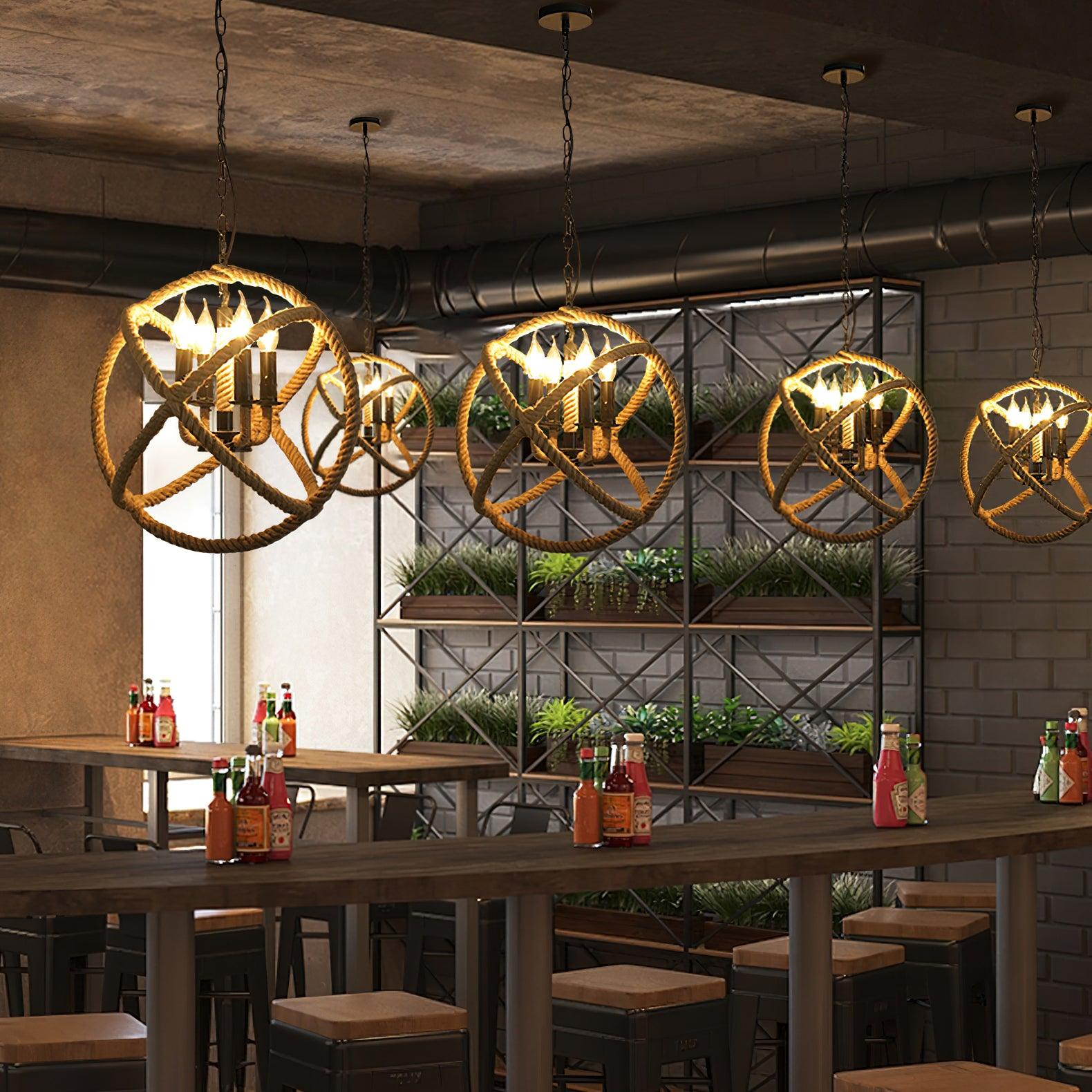 Retro Hemp Rope Interesting Pendant Light - Letslighting