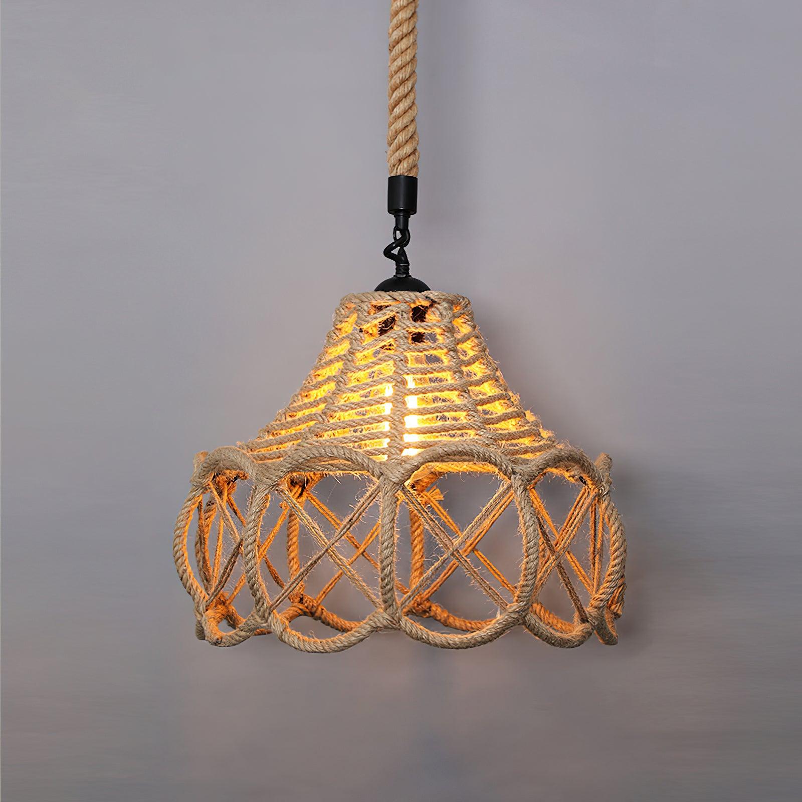 Retro Hemp Rope Interesting Pendant Light - Letslighting